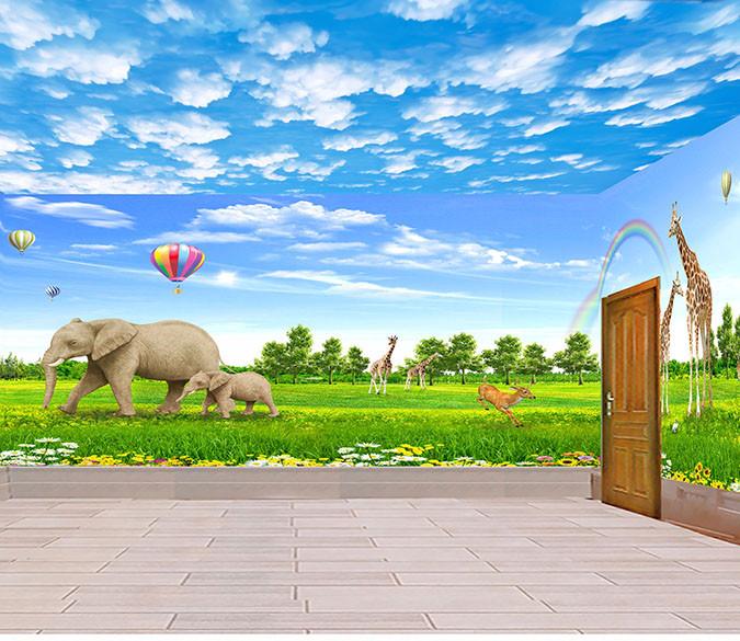 3D Animal Paradise grassland Wallpaper AJ Wallpaper 1 