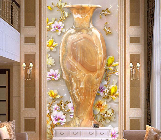 Beautiful Vase And Colorful Flowers Wallpaper AJ Wallpaper 1 