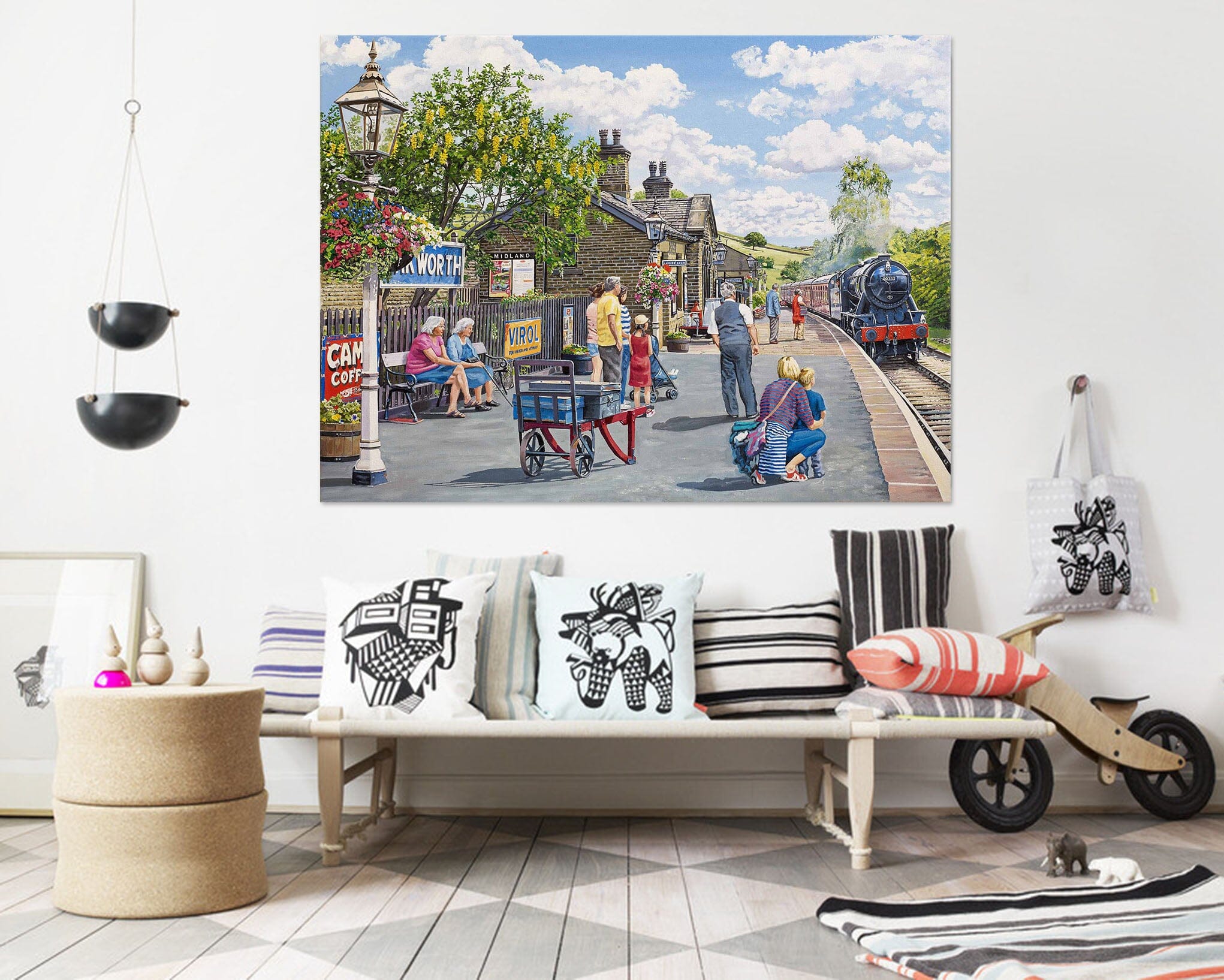 3D Oakworth Station 051 Trevor Mitchell Wall Sticker Wallpaper AJ Wallpaper 2 