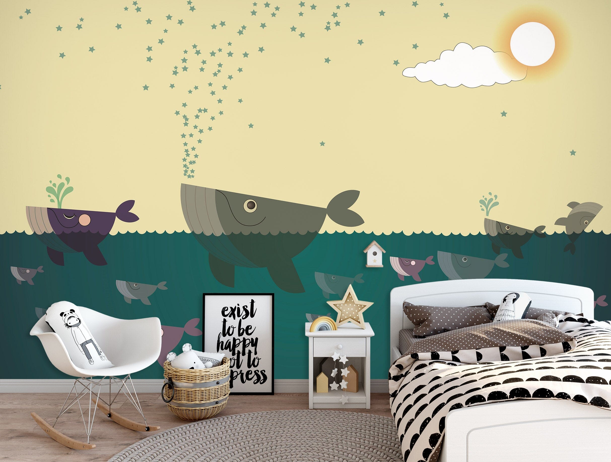 3D Painted Fish 018 Wall Murals Wallpaper AJ Wallpaper 2 