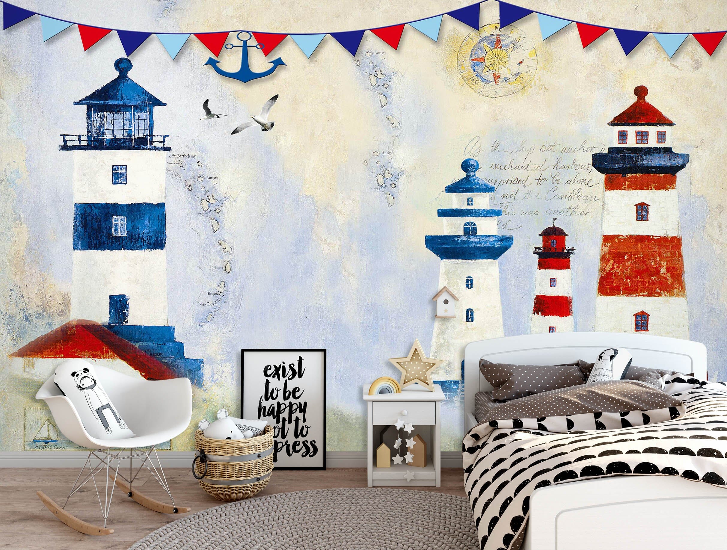 3D Blue Tower 1674 Wall Murals Wallpaper AJ Wallpaper 2 