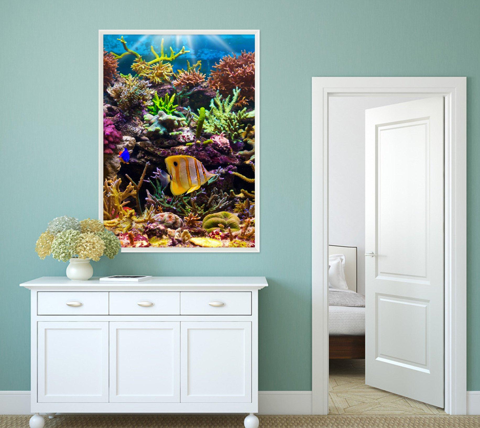 3D Submarine Coral 077 Fake Framed Print Painting Wallpaper AJ Creativity Home 