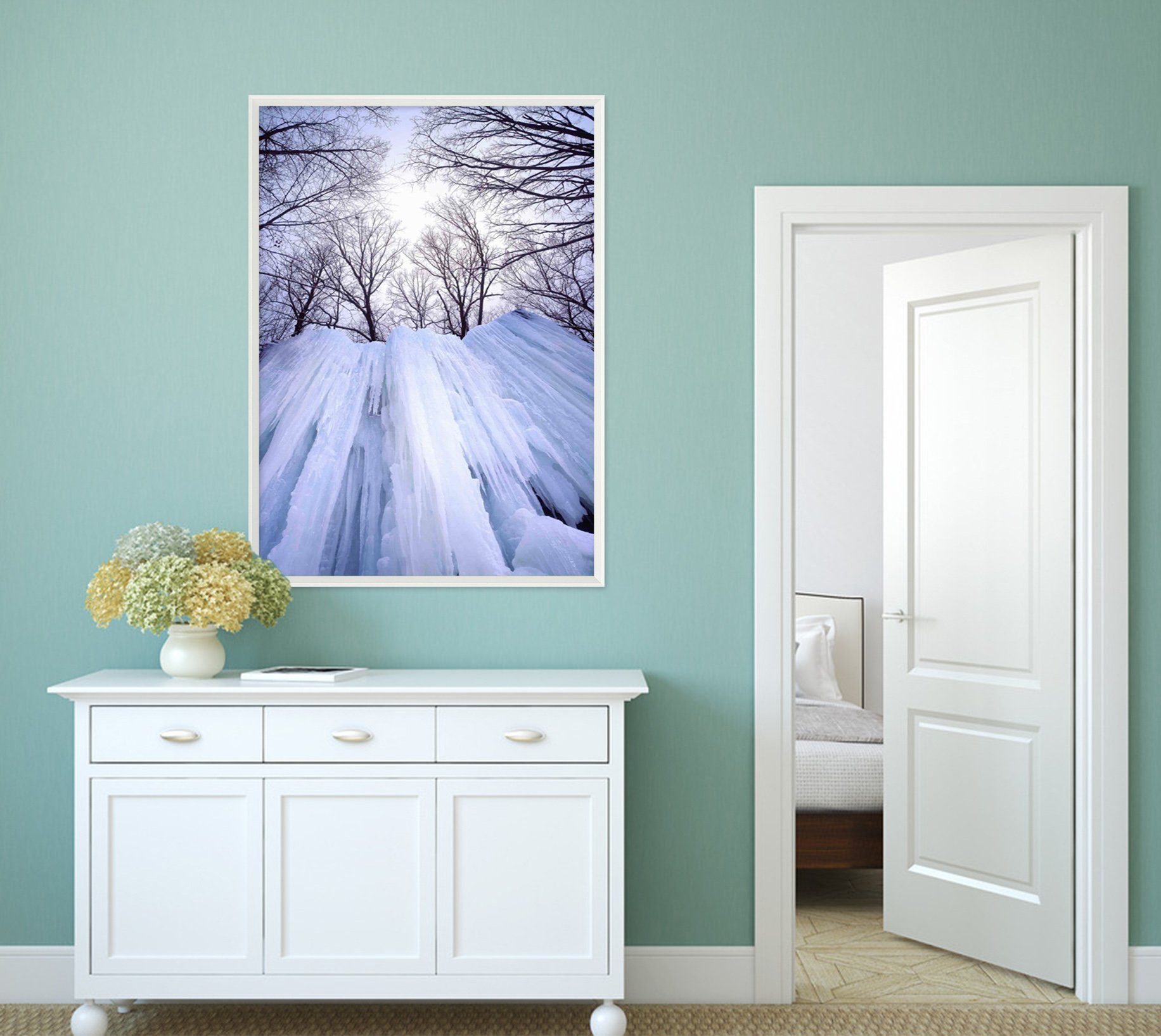 3D Ice Days 019 Fake Framed Print Painting Wallpaper AJ Creativity Home 