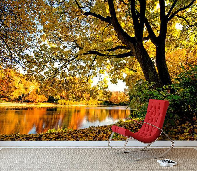 3D Tropical Tree Forest Lake Wallpaper AJ Wallpaper 1 