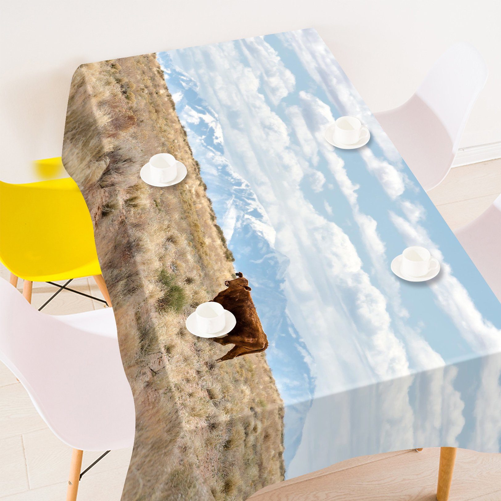 3D Alpine Pasture Animal 428 Tablecloths Wallpaper AJ Wallpaper 