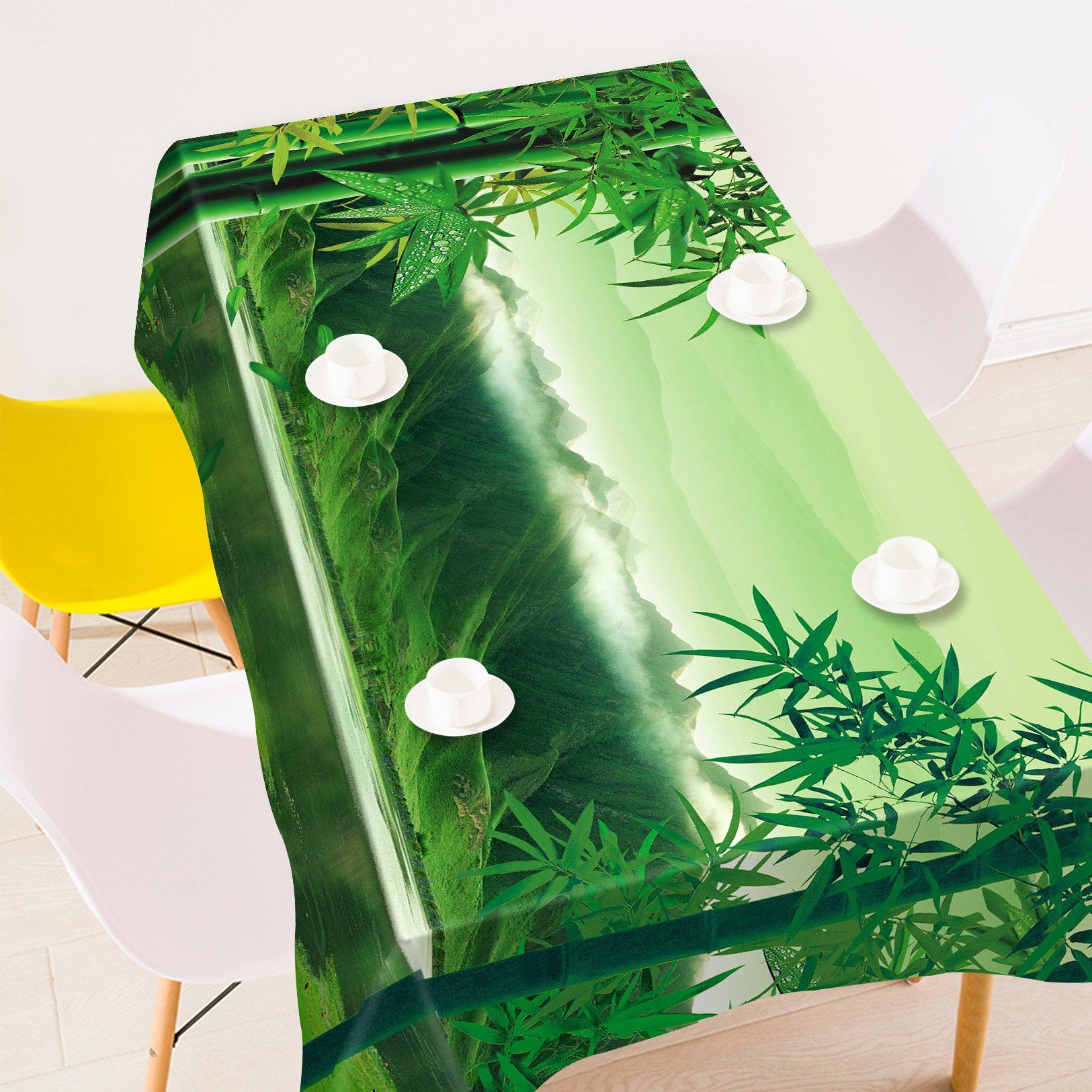 3D Mountain Bamboos 251 Tablecloths Wallpaper AJ Wallpaper 