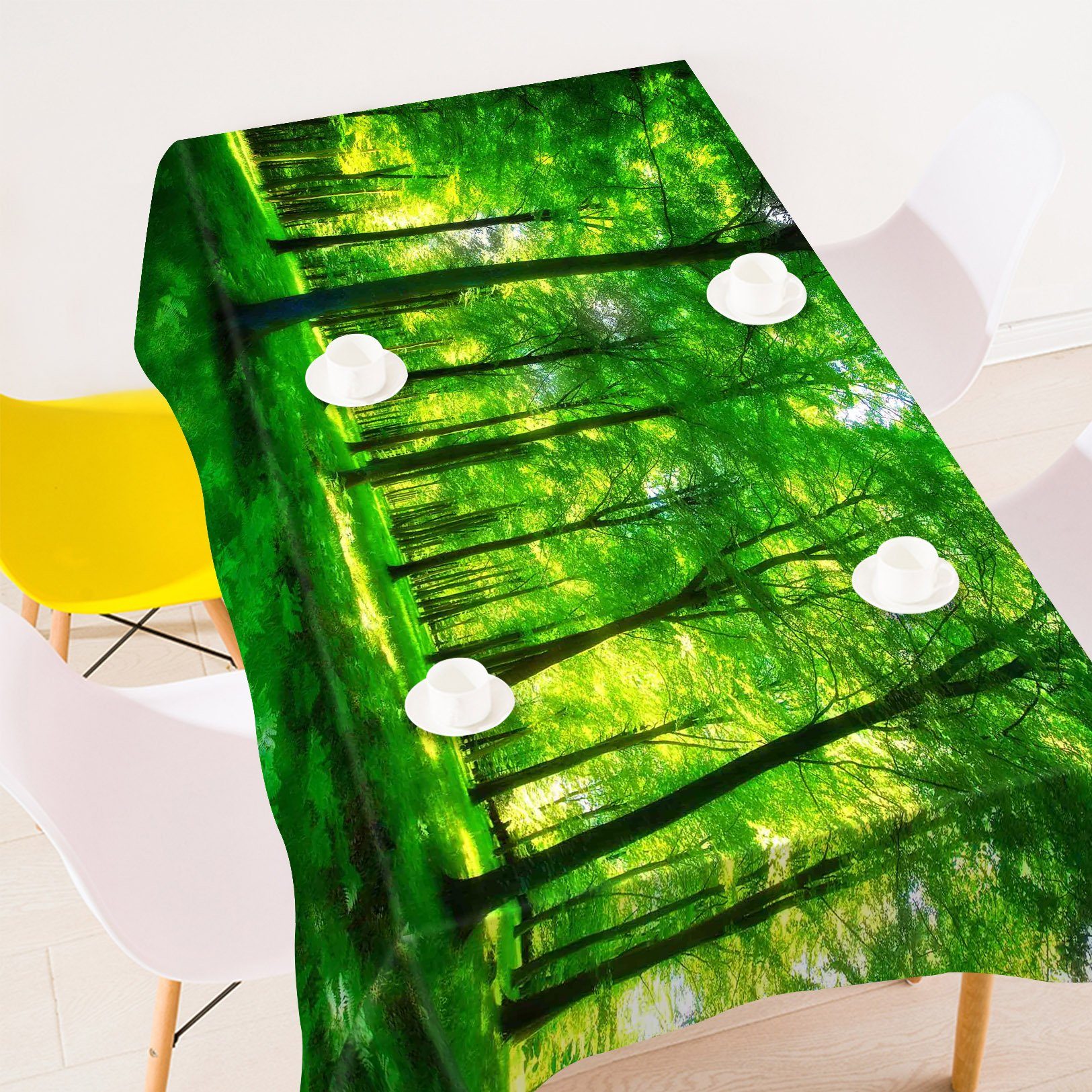 3D Green Forest Scenery 91 Tablecloths Wallpaper AJ Wallpaper 