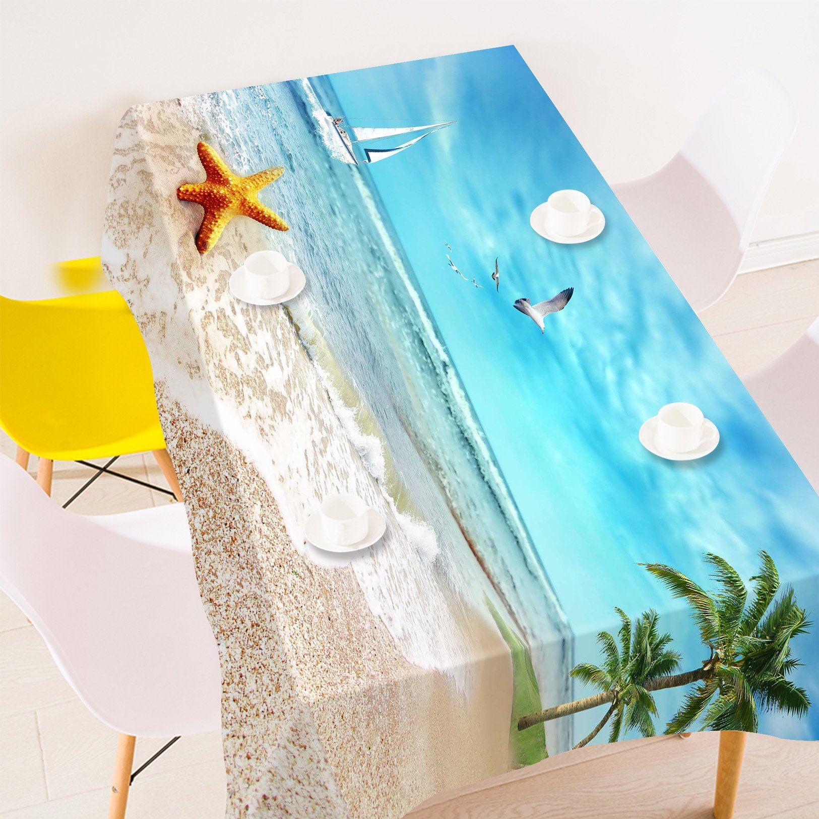 3D Beach Scenery 404 Tablecloths Wallpaper AJ Wallpaper 