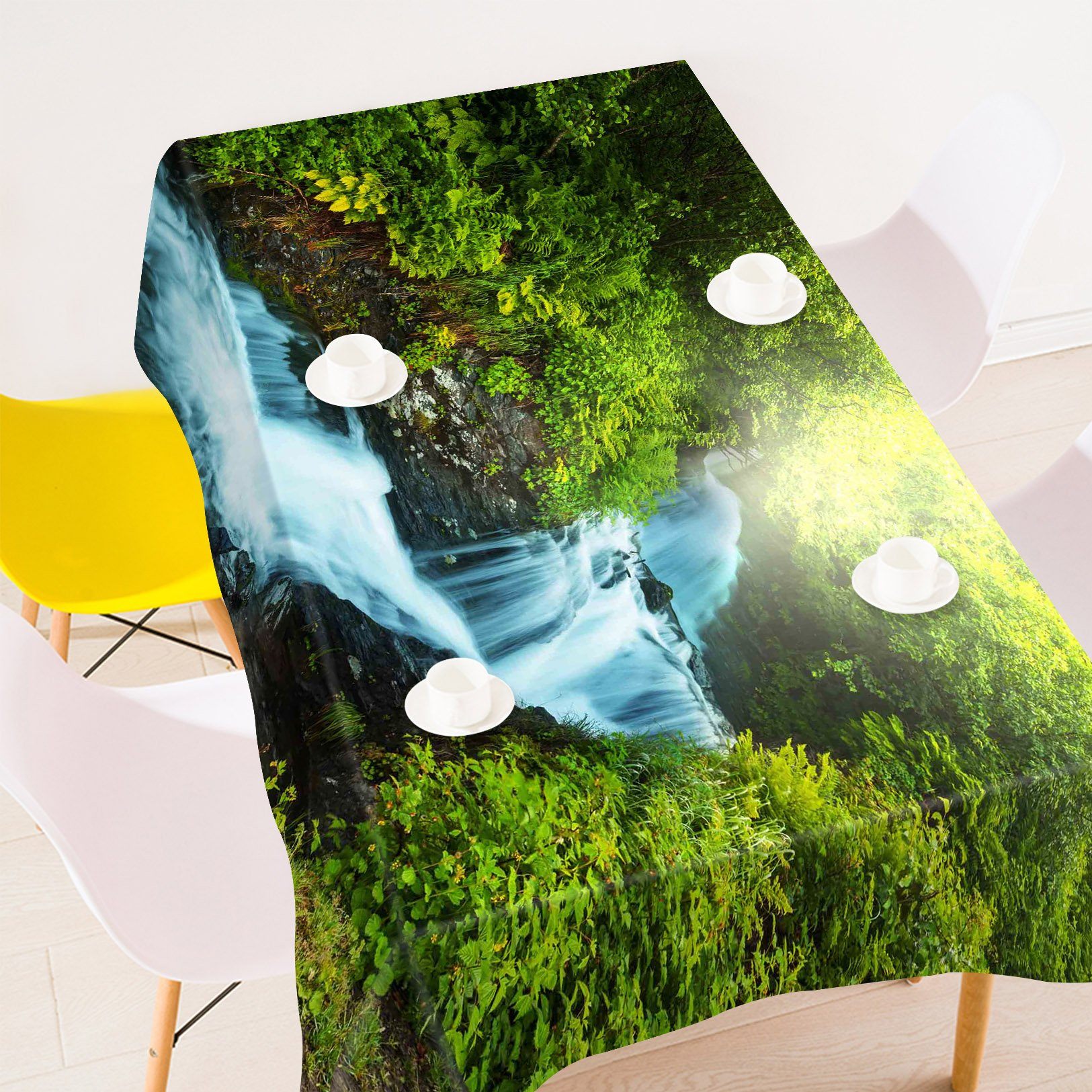 3D Green River Scenery 89 Tablecloths Wallpaper AJ Wallpaper 