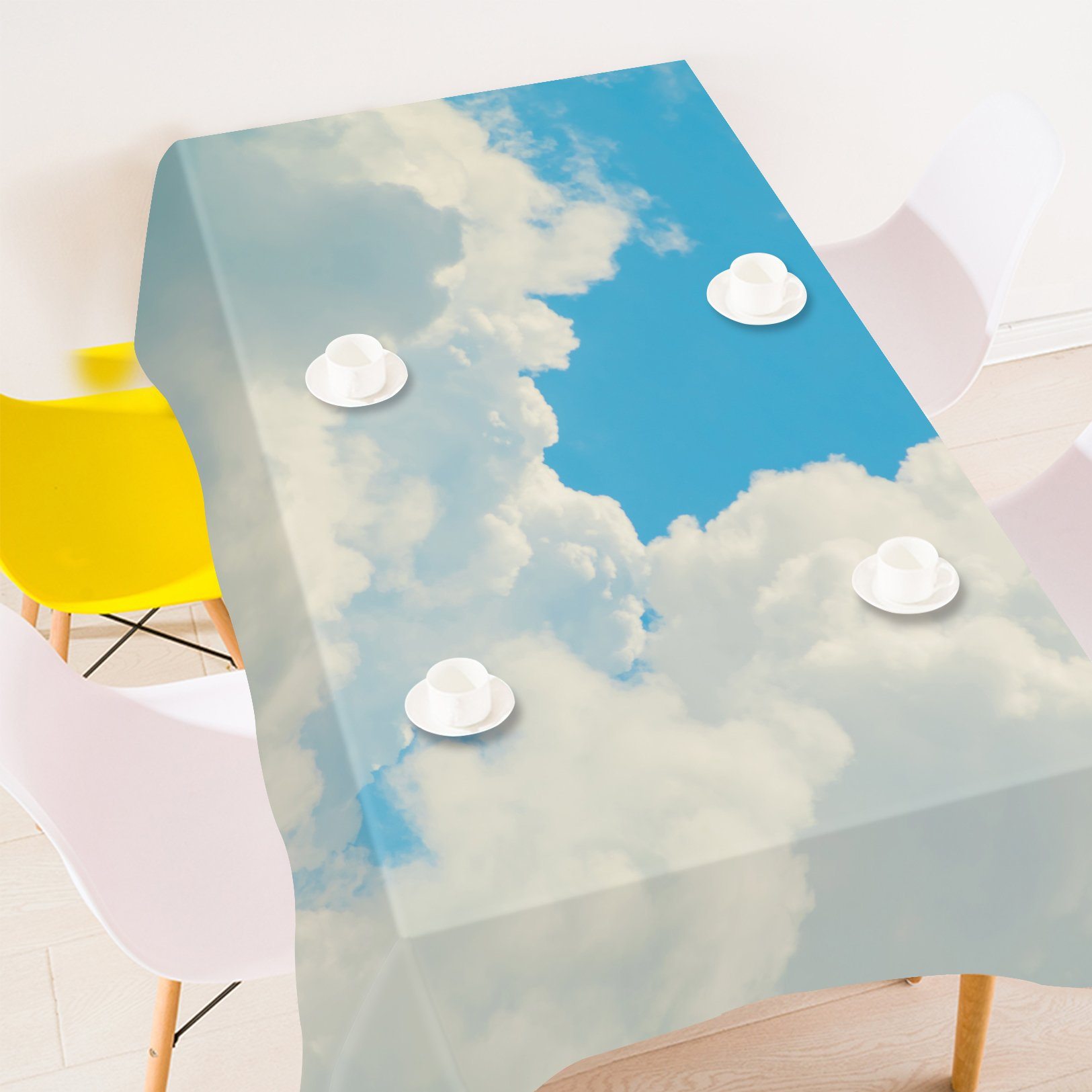 3D Blue Sky White Clouds 174 Tablecloths Wallpaper AJ Wallpaper 