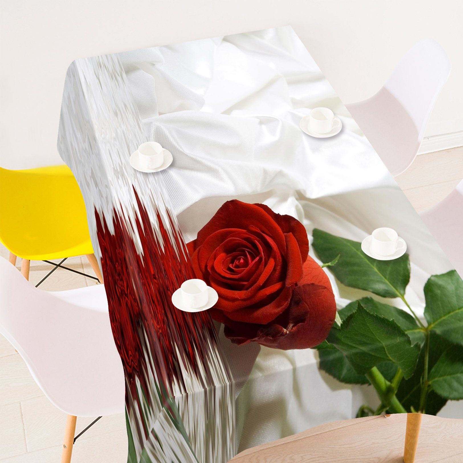 3D Silk And Rose 215 Tablecloths Wallpaper AJ Wallpaper 
