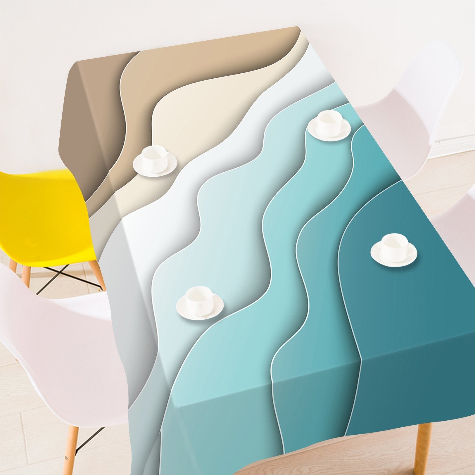 3D Graffiti Sea Curve 48 Tablecloths Wallpaper AJ Wallpaper 