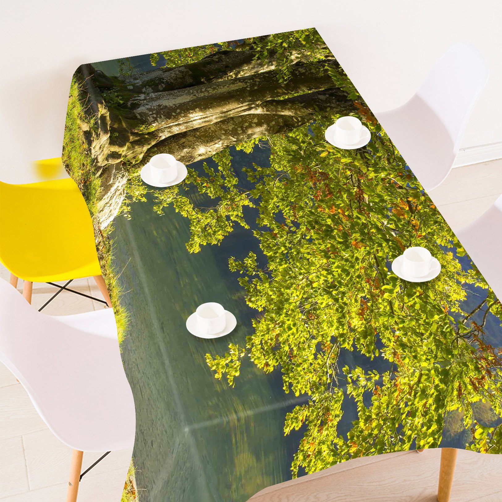 3D Lakeside Tree 778 Tablecloths Wallpaper AJ Wallpaper 