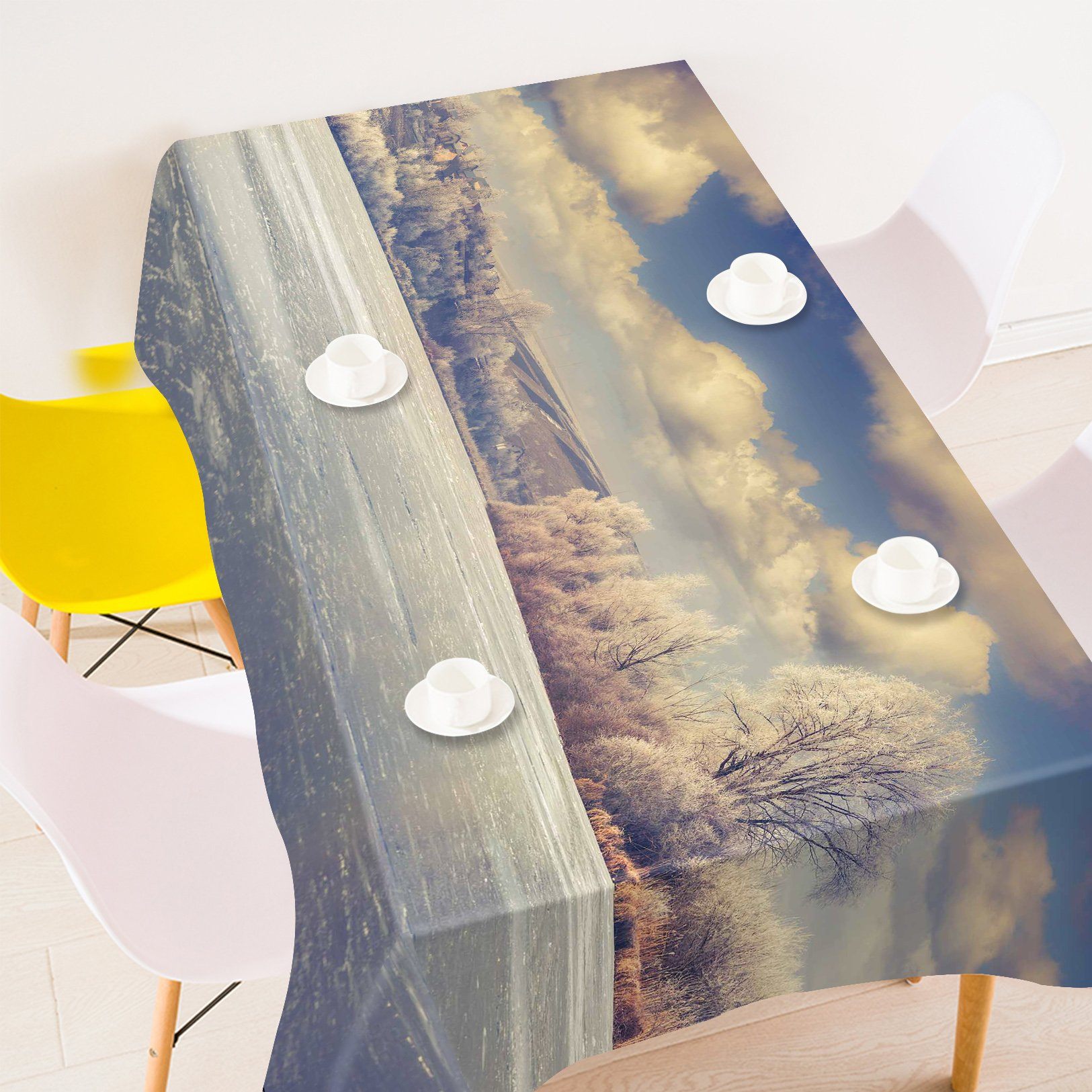 3D Frozen River 473 Tablecloths Wallpaper AJ Wallpaper 