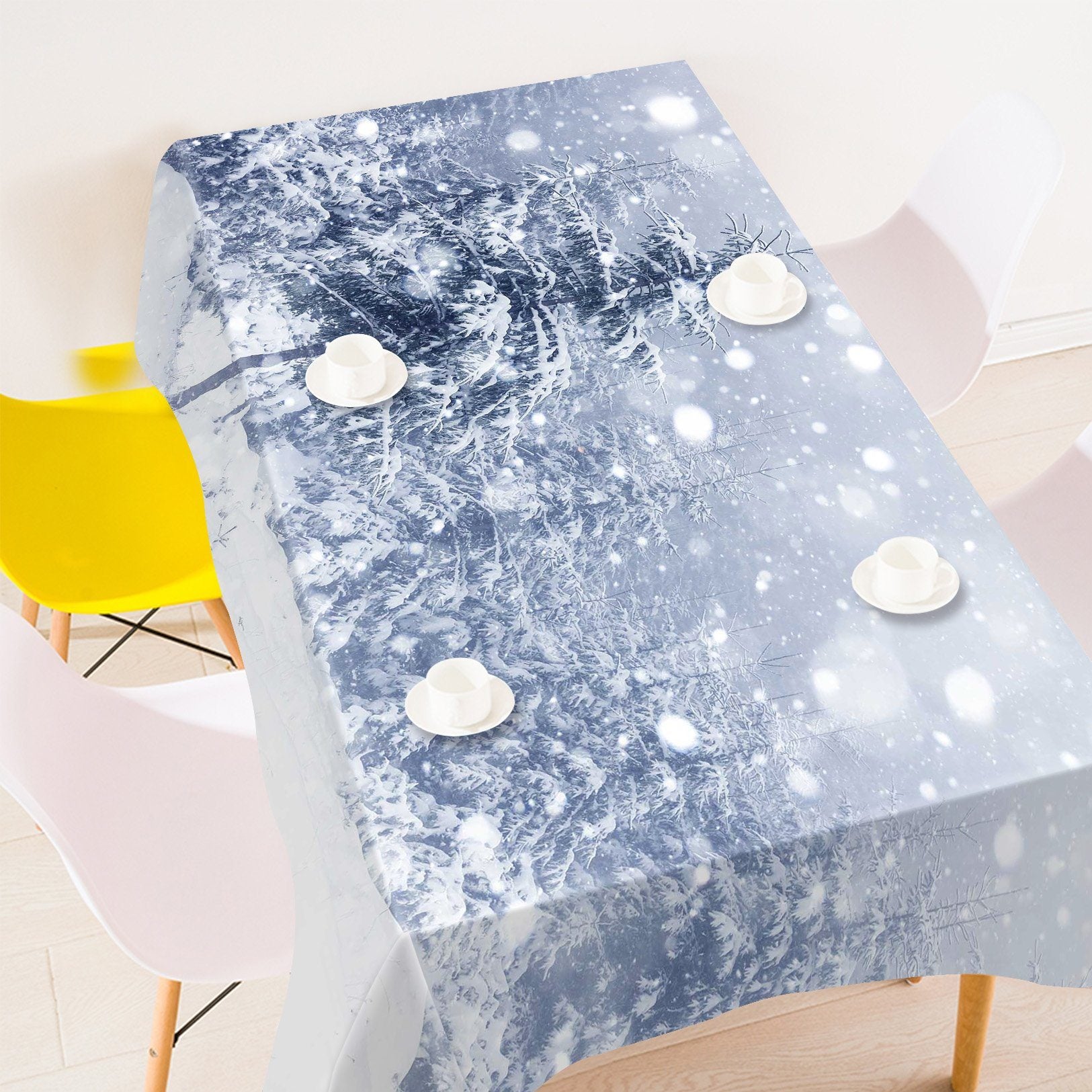 3D Snowing Forest 688 Tablecloths Wallpaper AJ Wallpaper 