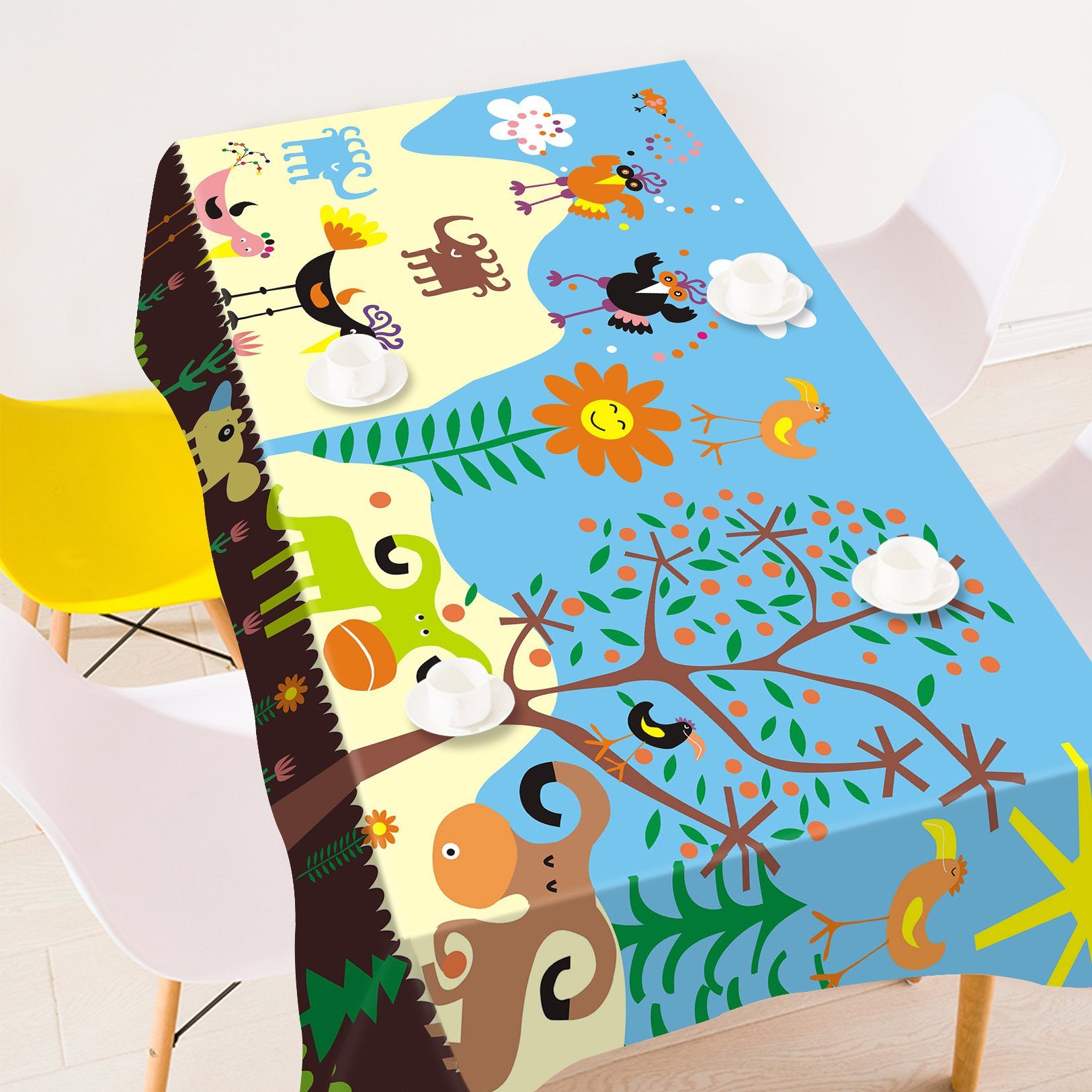 3D Cartoon Animals 138 Tablecloths Wallpaper AJ Wallpaper 
