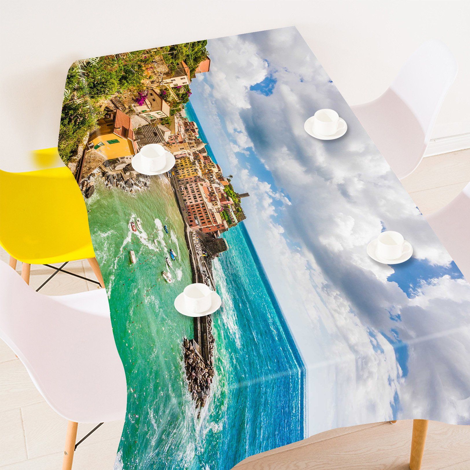 3D Italy Cinque Terre Island 790 Tablecloths Wallpaper AJ Wallpaper 