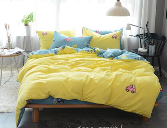 3D Yellow Car 20277 Bed Pillowcases Quilt