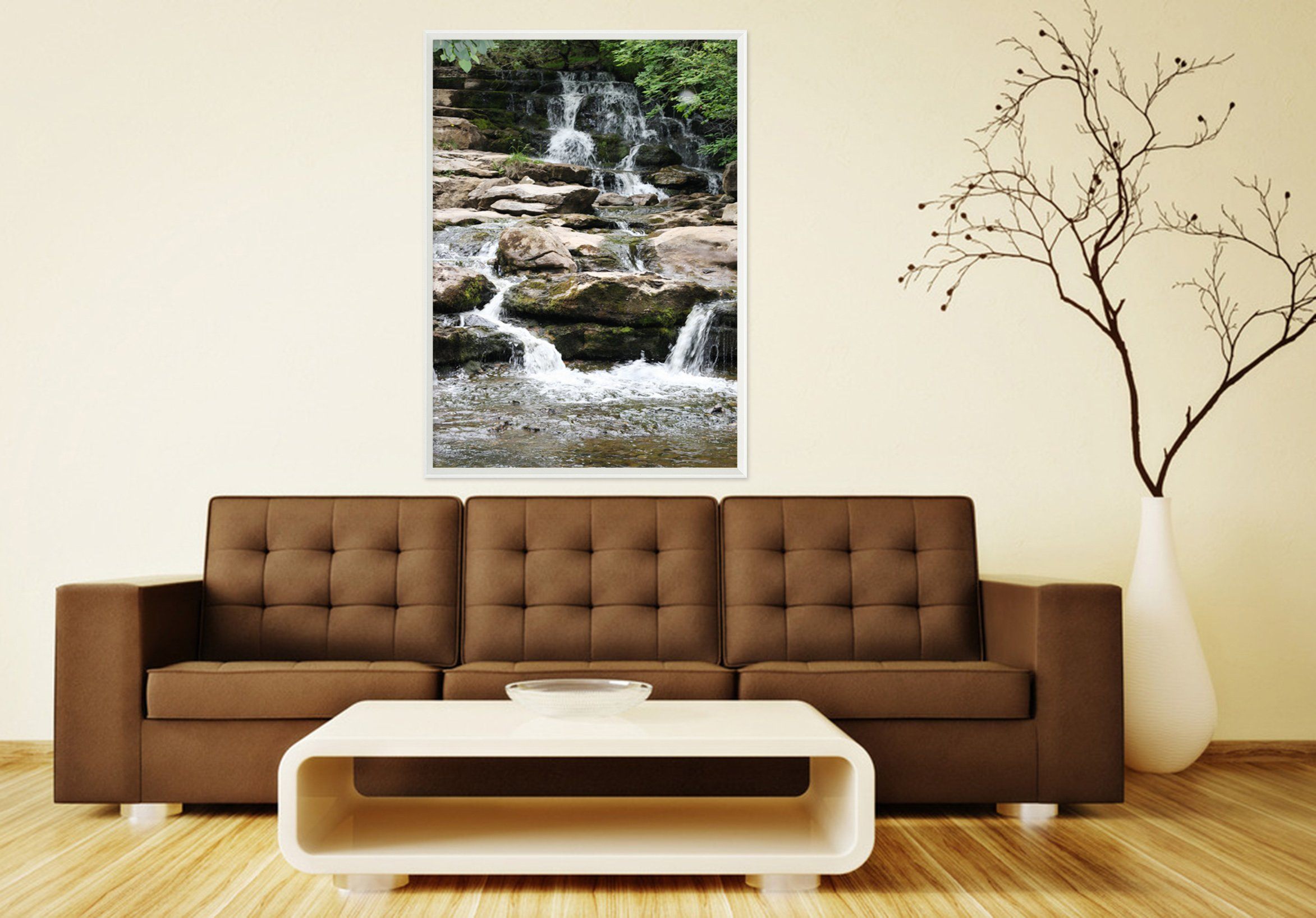 3D Small Stream 099 Fake Framed Print Painting Wallpaper AJ Creativity Home 