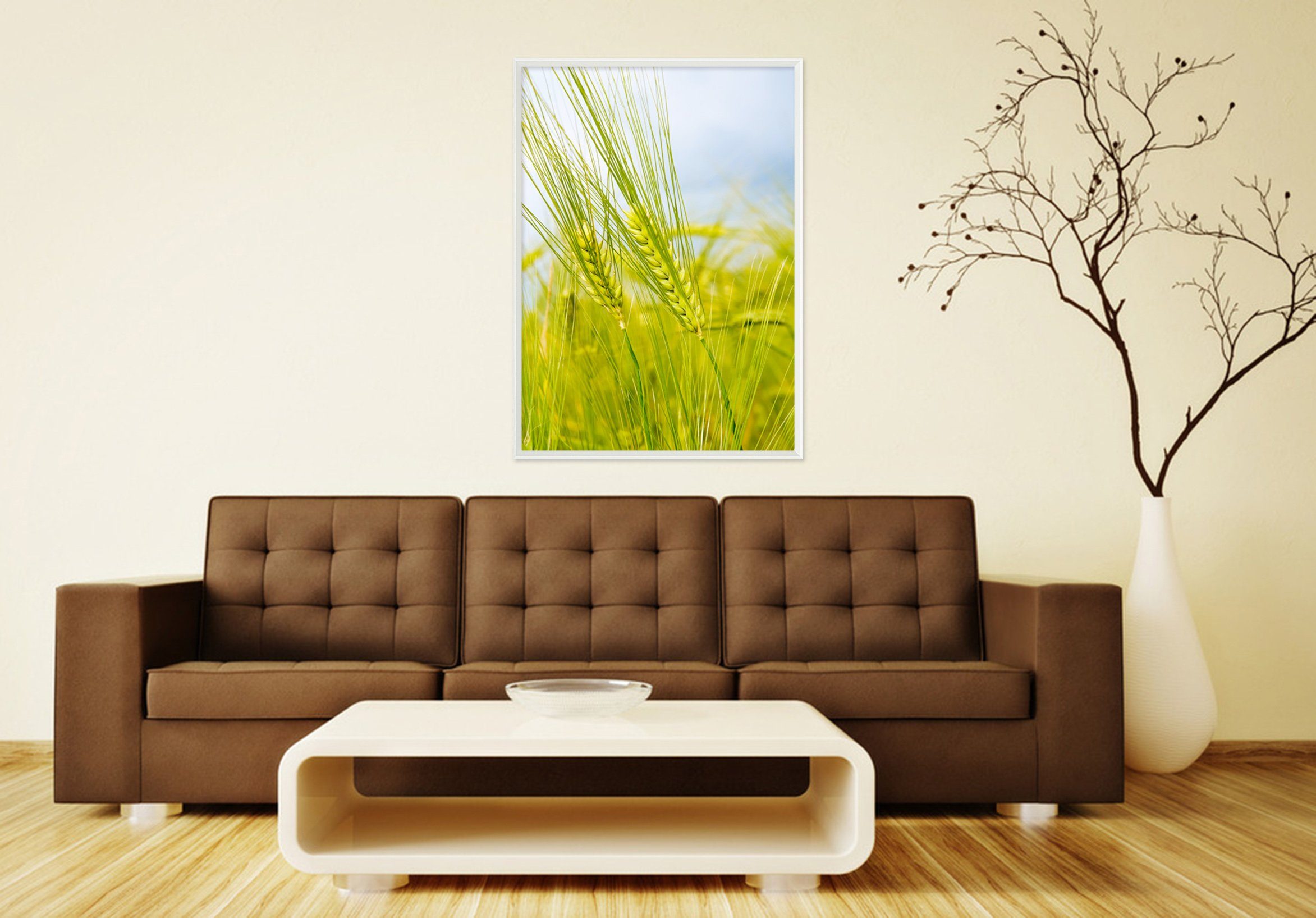 3D Dog's Tail Grass 021 Fake Framed Print Painting Wallpaper AJ Creativity Home 