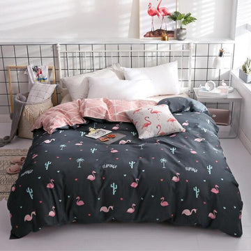 3D Cactus Flamingo 4114 Bed Pillowcases Quilt