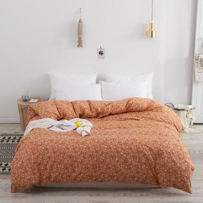 3D Orange Floral 4060 Bed Pillowcases Quilt