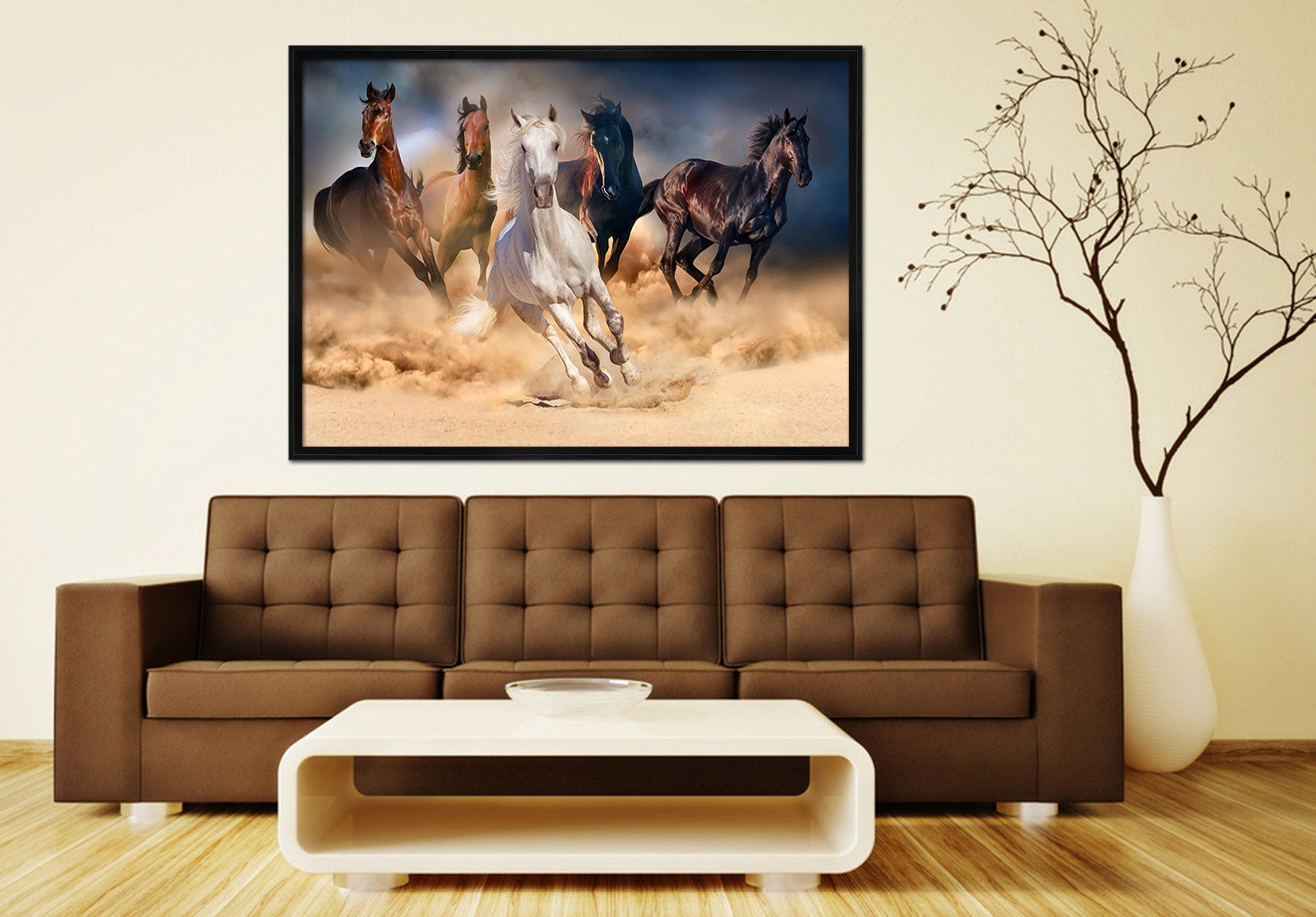 3D Run The Horse 189 Fake Framed Print Painting Wallpaper AJ Creativity Home 