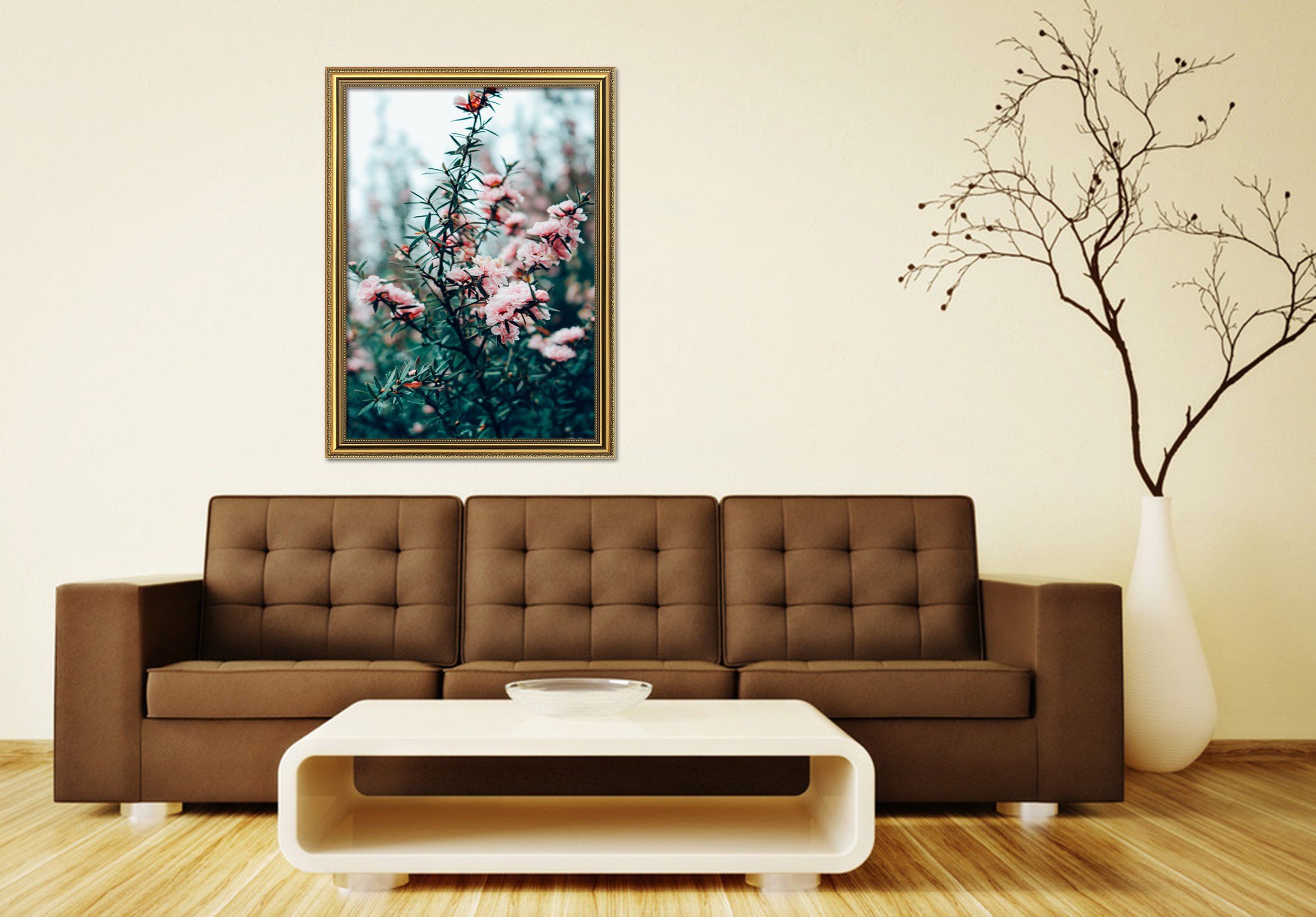 3D Among The Flowers 018 Fake Framed Print Painting Wallpaper AJ Creativity Home 
