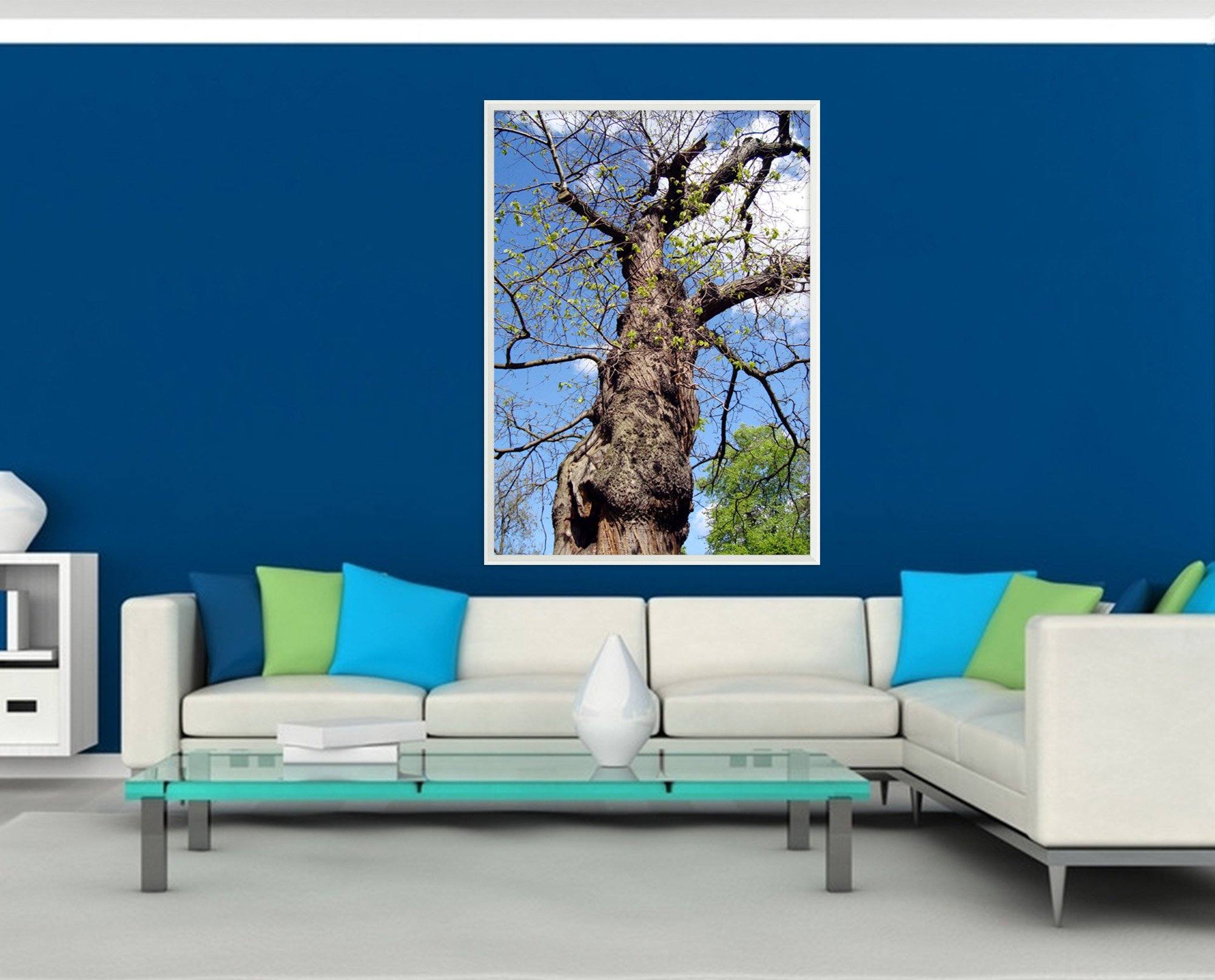 3D Lonely Tree 069 Fake Framed Print Painting Wallpaper AJ Creativity Home 