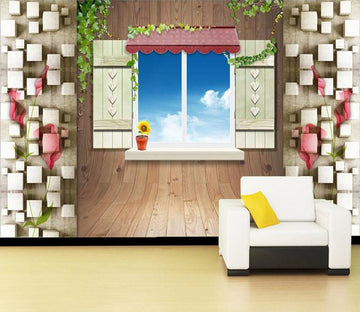 3D Stone window scenery Wallpaper AJ Wallpaper 1 