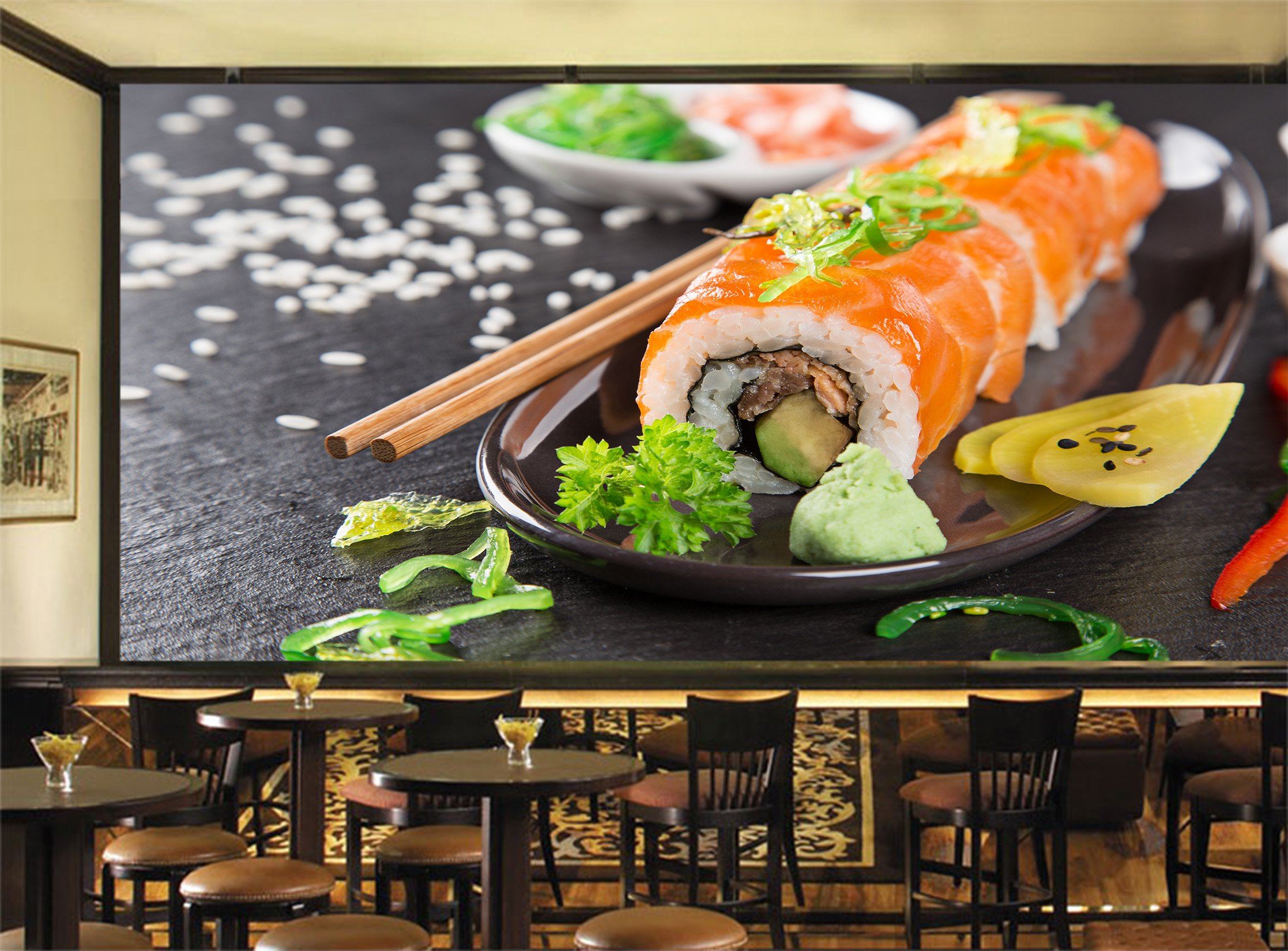 3D Sushi Broccoli 093 Wallpaper AJ Wallpaper 