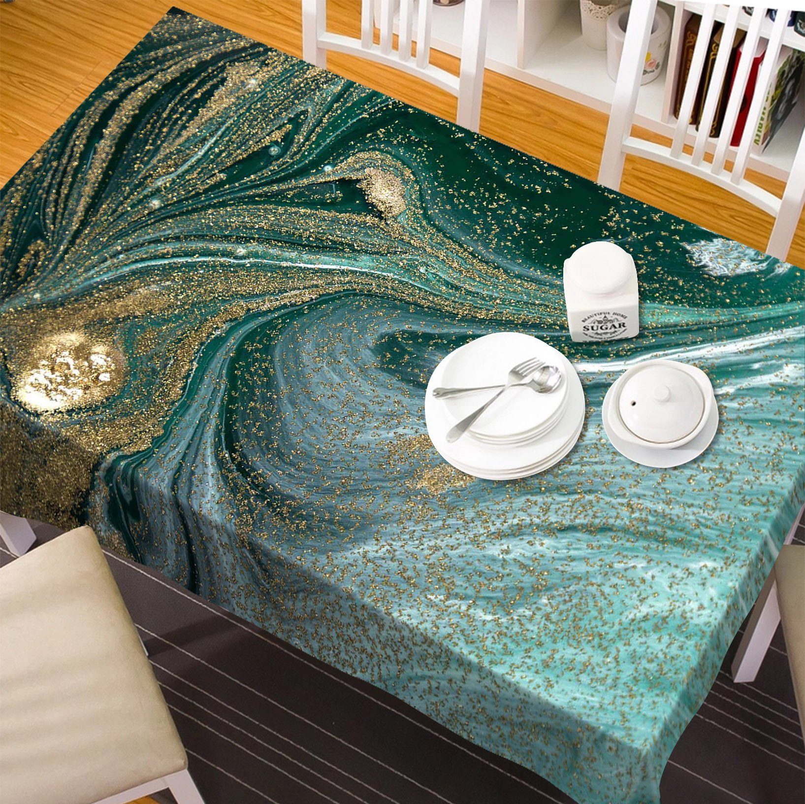 3D Green Sand Vortex 55 Tablecloths Wallpaper AJ Wallpaper 