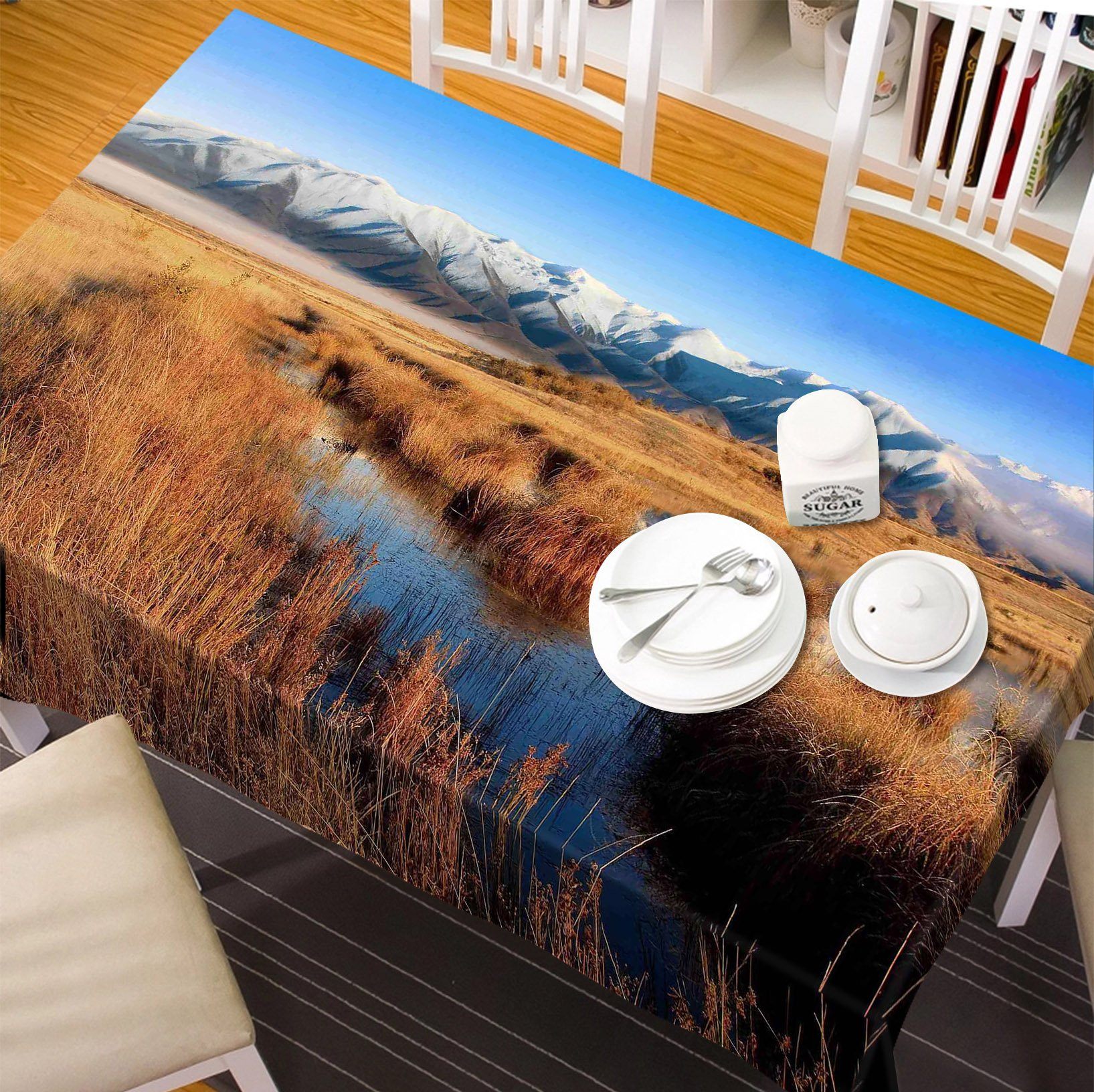 3D Snowy Mountains Swamps 113 Tablecloths Wallpaper AJ Wallpaper 