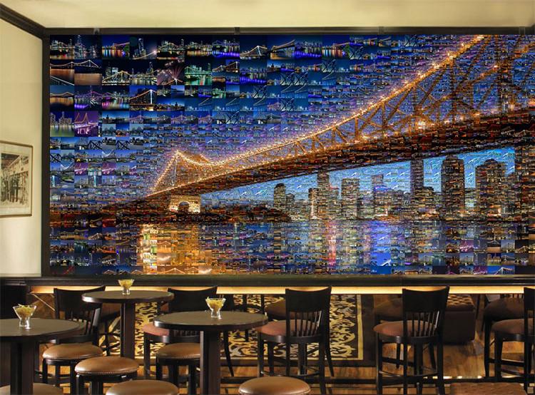 3D City Bridge Light 076 Wallpaper AJ Wallpaper 