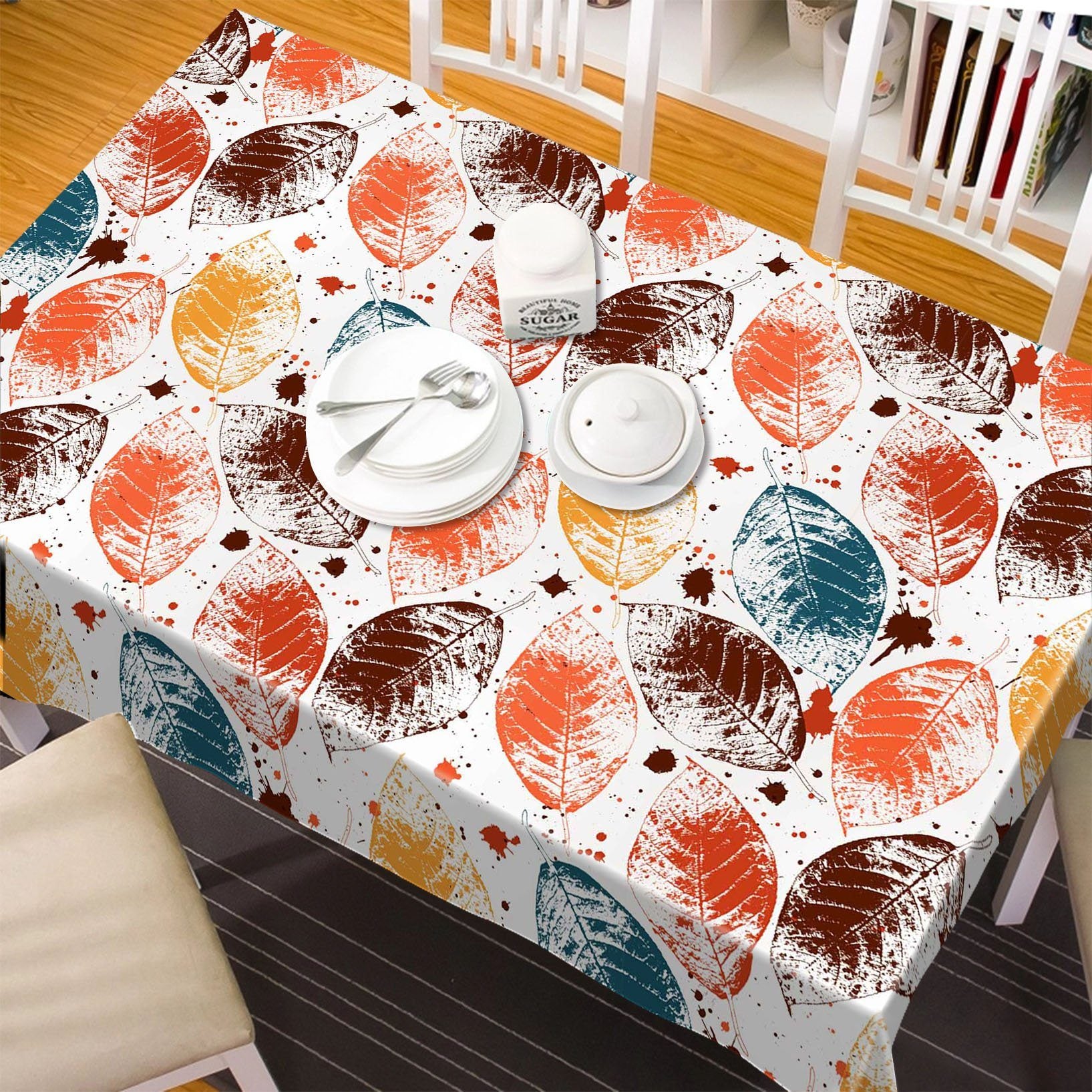 3D Leaves Pattern 200 Tablecloths Wallpaper AJ Wallpaper 