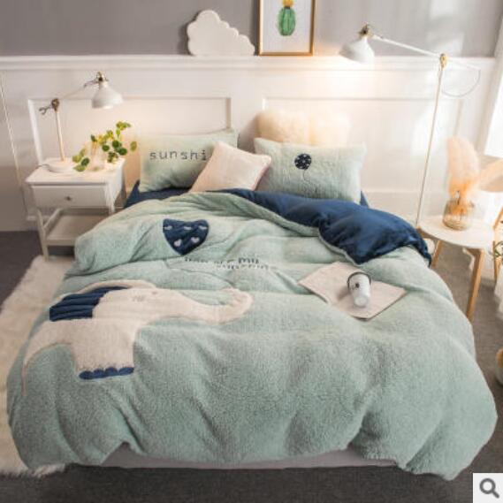 3D Light Green Elephant 40051 Bed Pillowcases Quilt