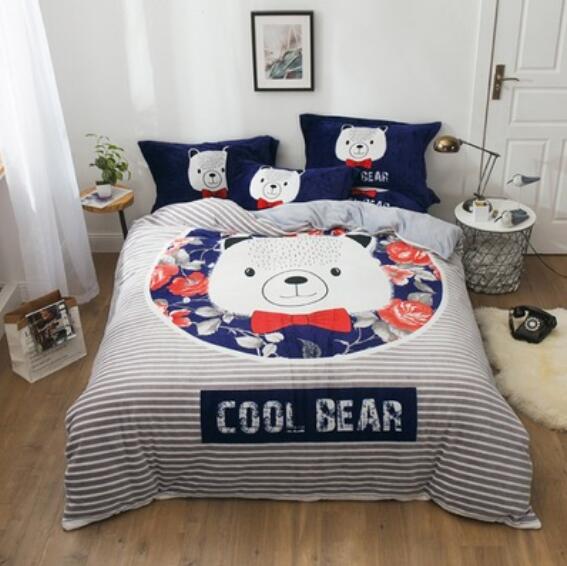 3D Cool Bear 18015 Bed Pillowcases Quilt