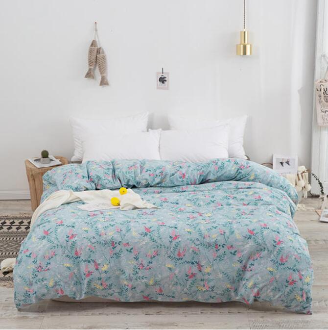 3D Light Blue Floral 4061 Bed Pillowcases Quilt