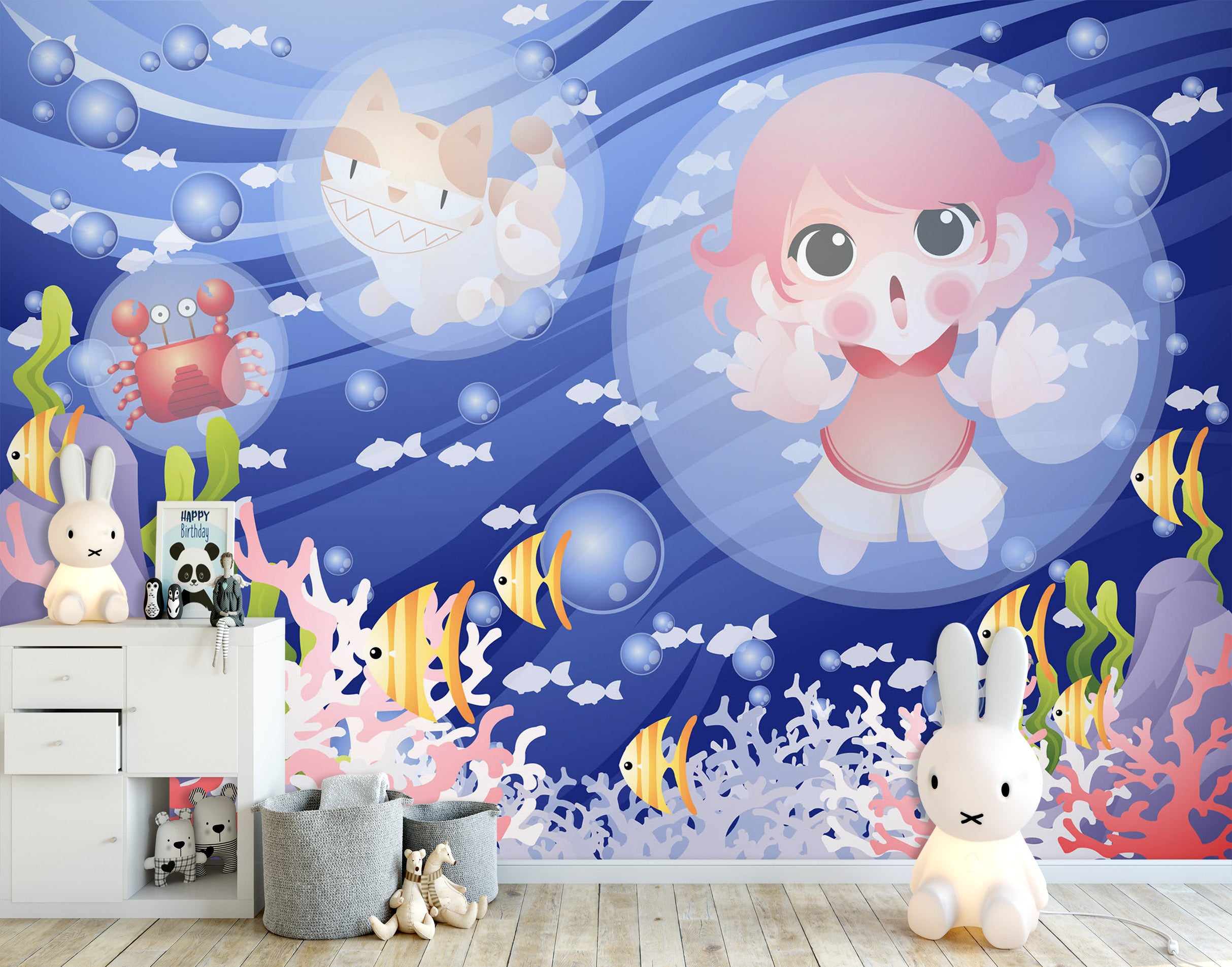 3D Bubble 1645 Wall Murals