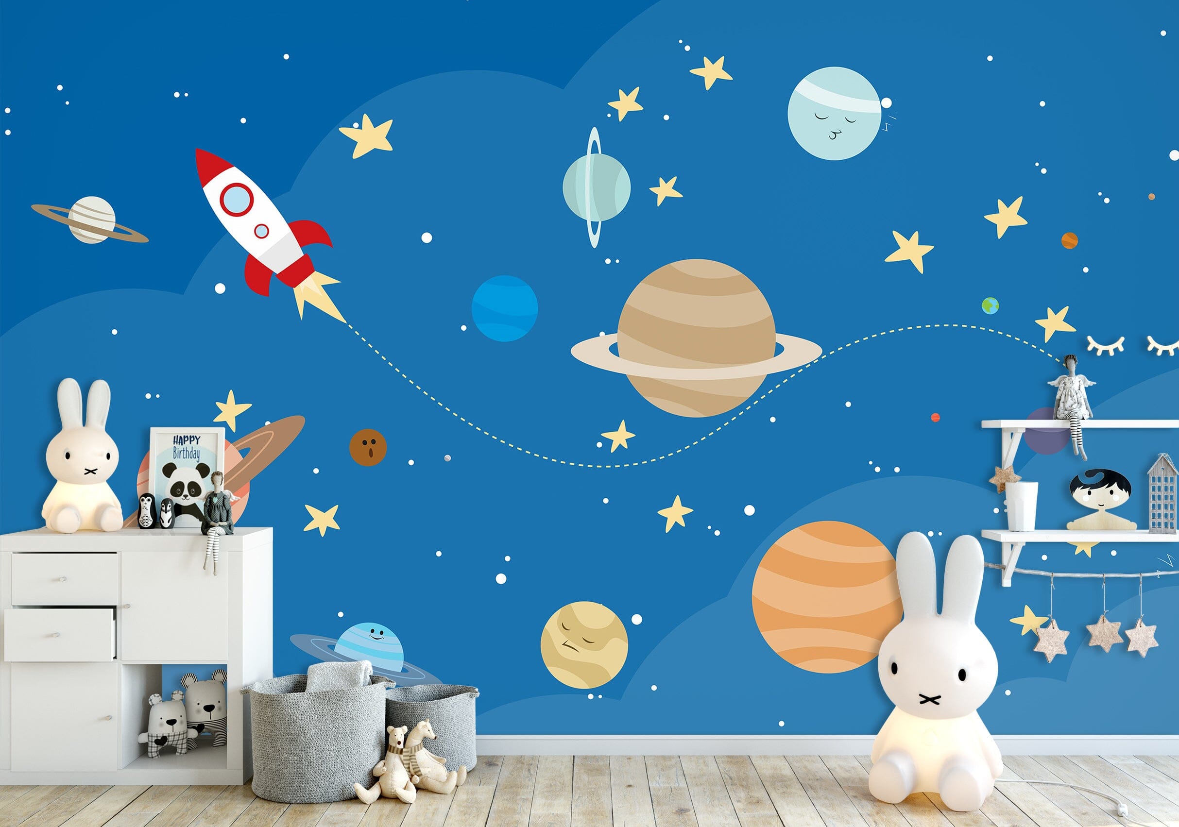 3D Rocket Planet 1433 Wall Murals Wallpaper AJ Wallpaper 2 