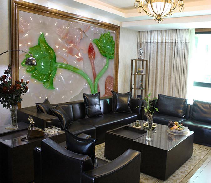 3D Jade Flower Stone Wallpaper AJ Wallpaper 1 