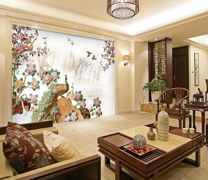 3D Animal mountain flower water Wallpaper AJ Wallpaper 1 