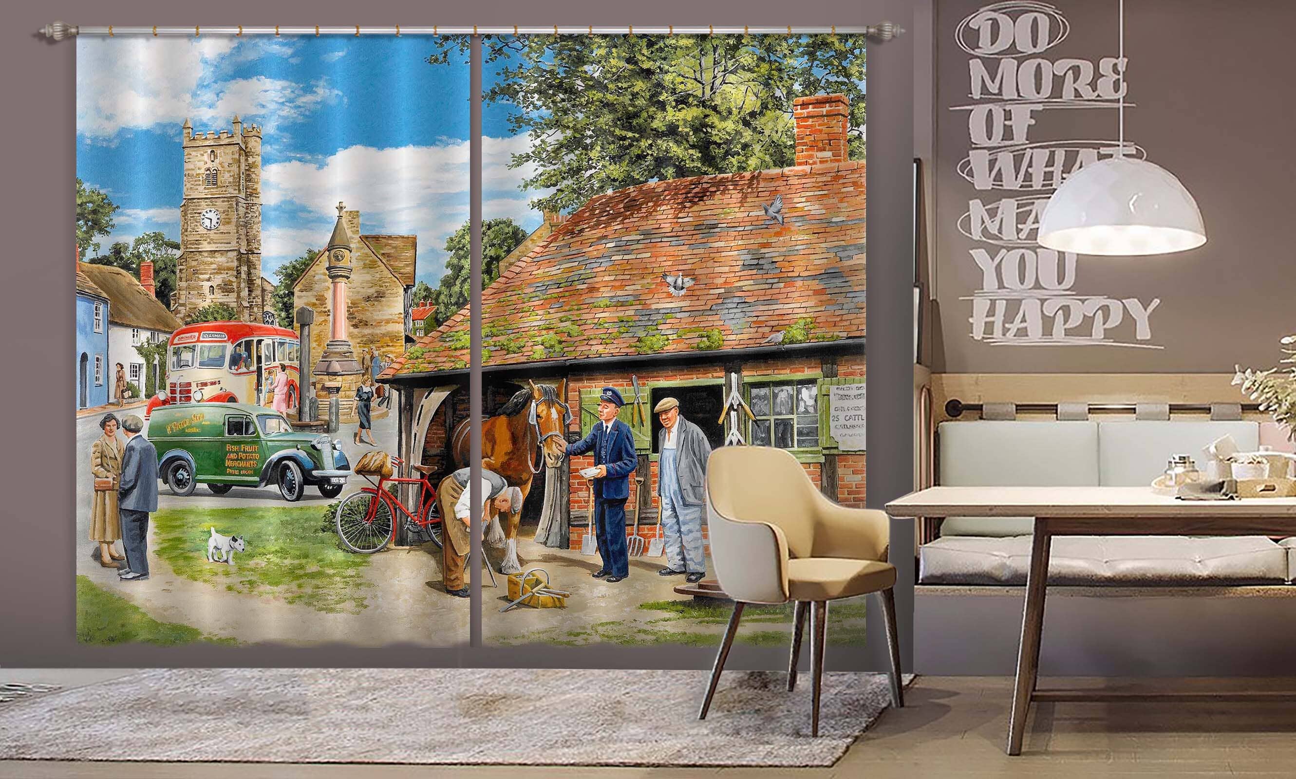 3D Letters For The Blacksmith 074 Trevor Mitchell Curtain Curtains Drapes Curtains AJ Creativity Home 