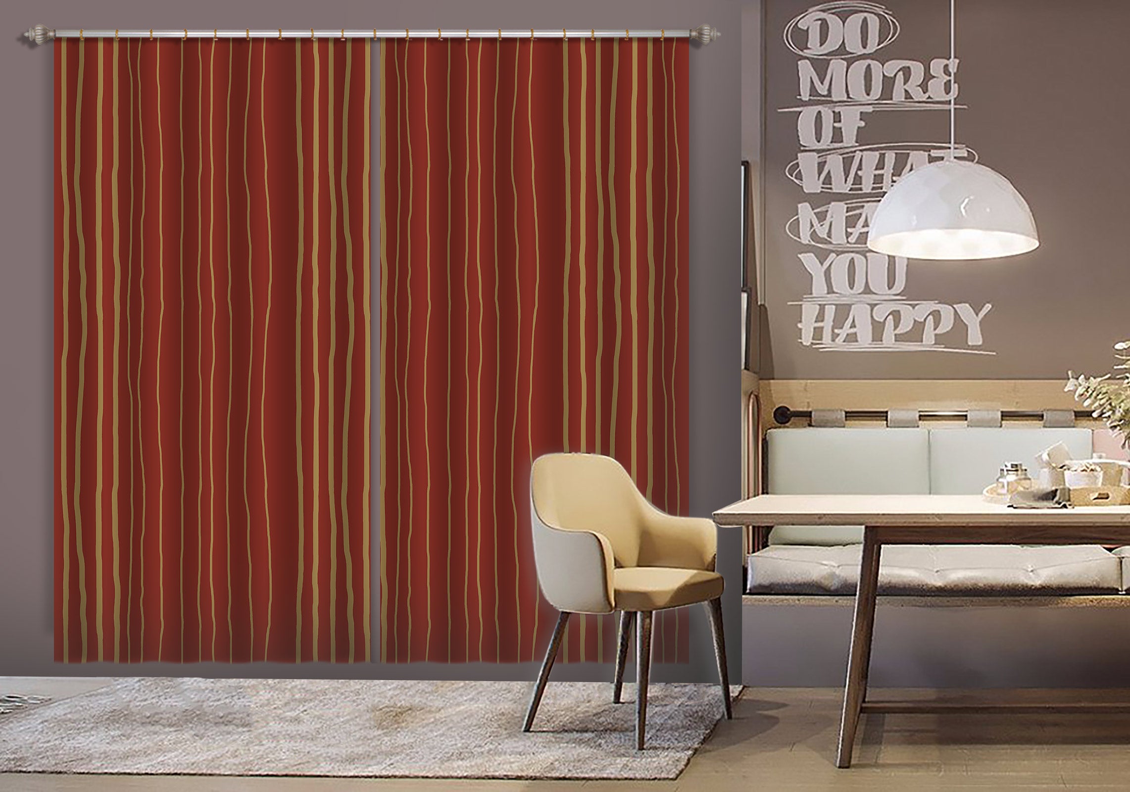 3D Striped Pattern 98119 Kasumi Loffler Curtain Curtains Drapes