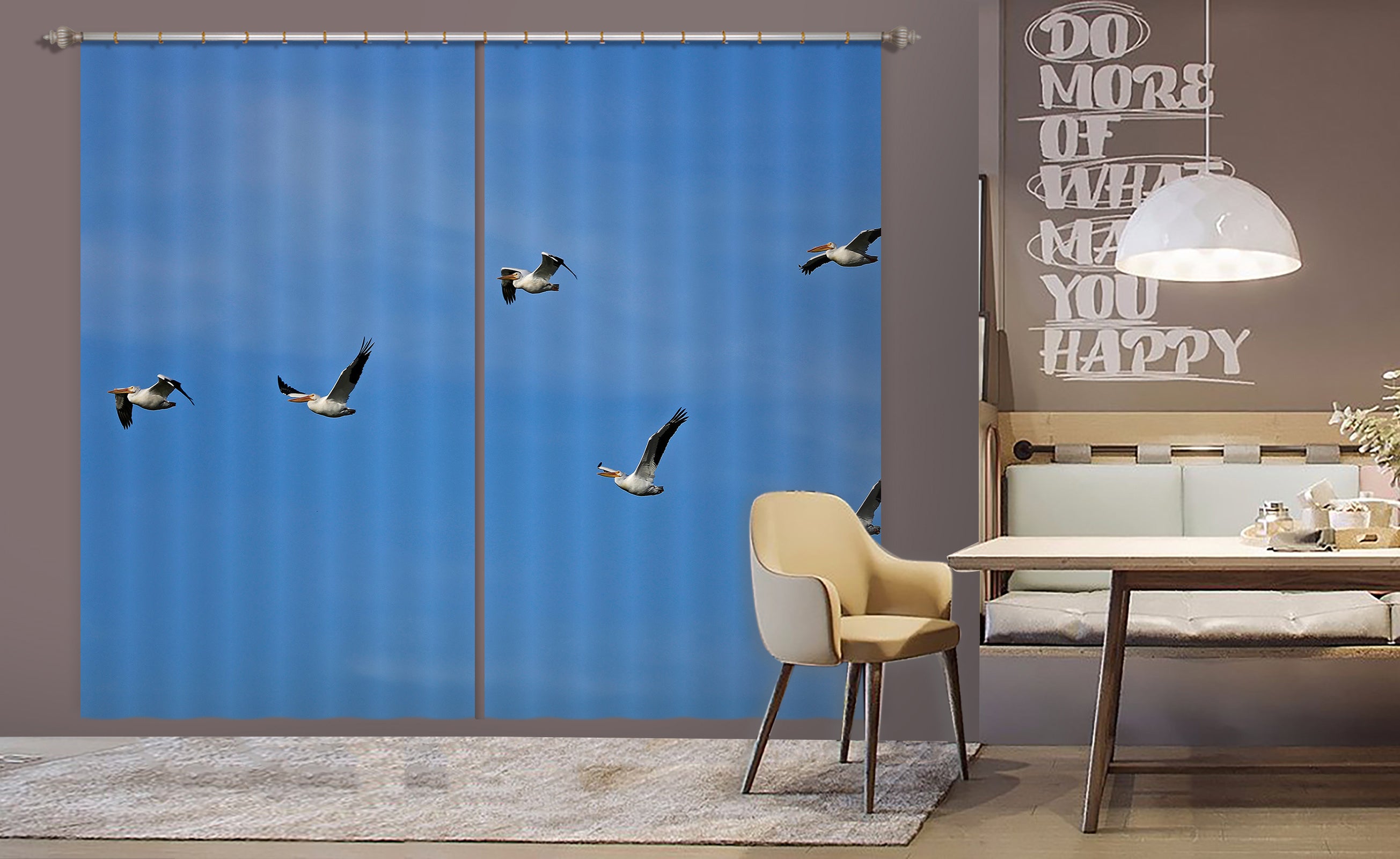 3D Seagull Bird 11174 Kathy Barefield Curtain Curtains Drapes