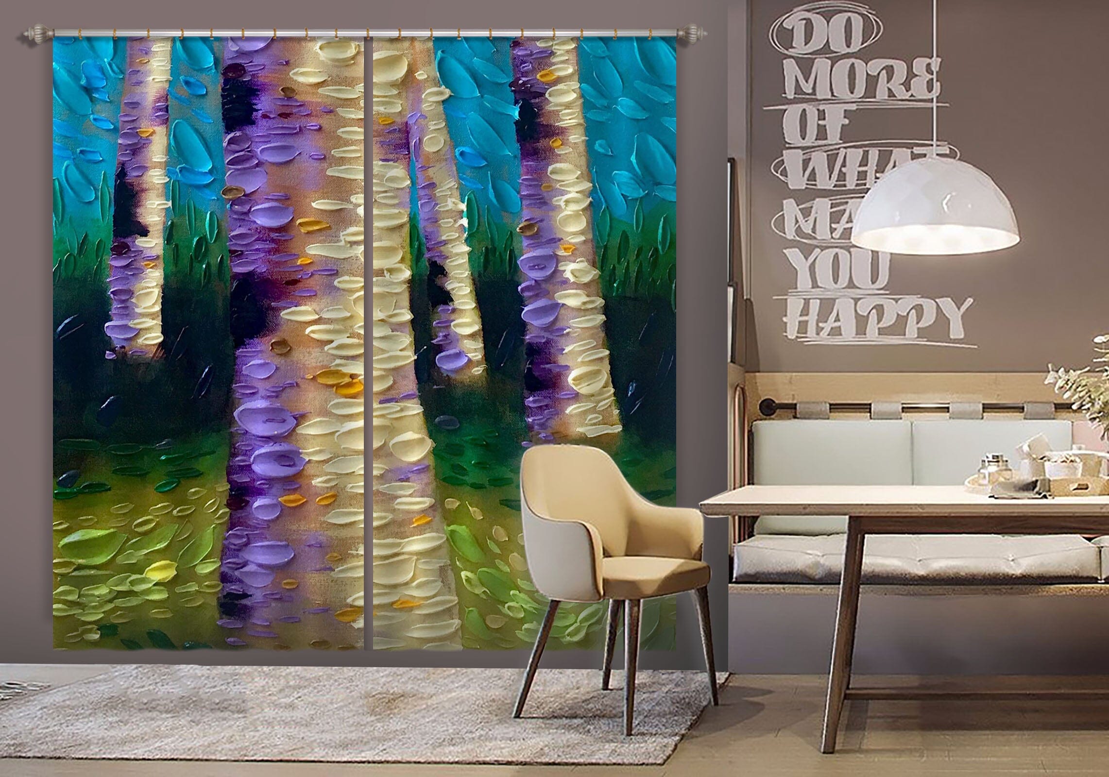 3D Garden Mystery Panel 044 Dena Tollefson Curtain Curtains Drapes Curtains AJ Creativity Home 