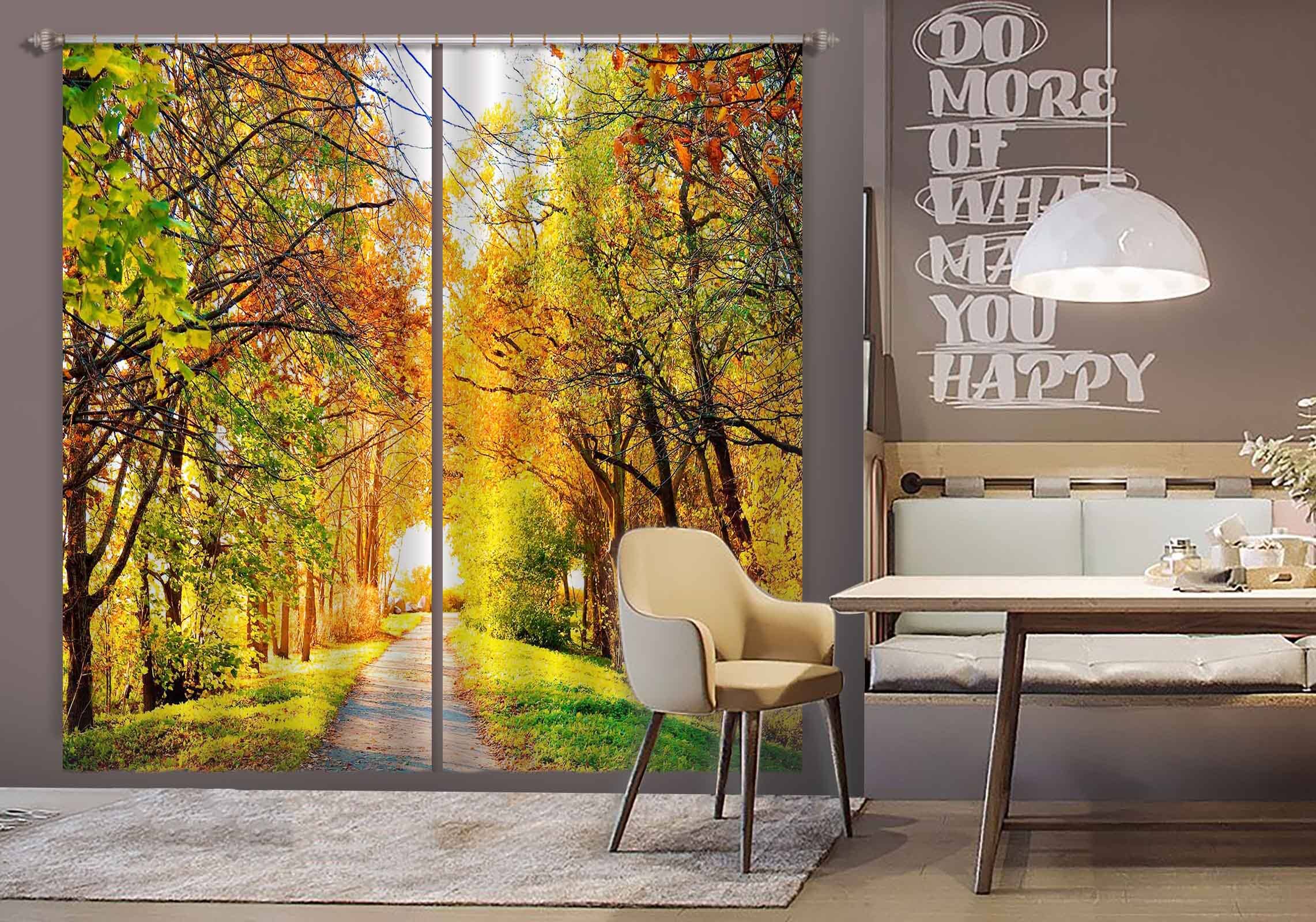3D Sunny Forest 125 Curtains Drapes Wallpaper AJ Wallpaper 