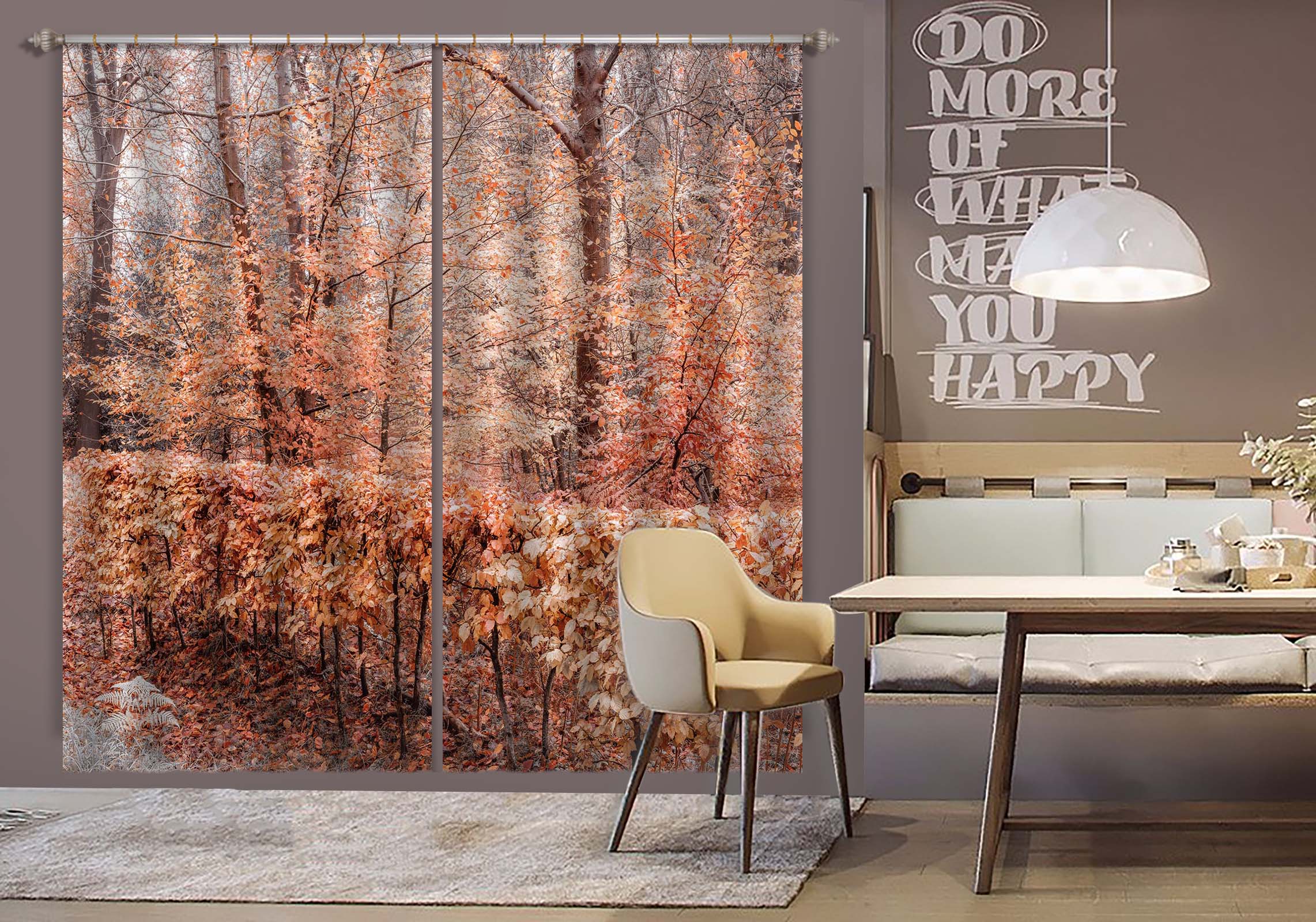 3D Autumn Leaves 6335 Assaf Frank Curtain Curtains Drapes