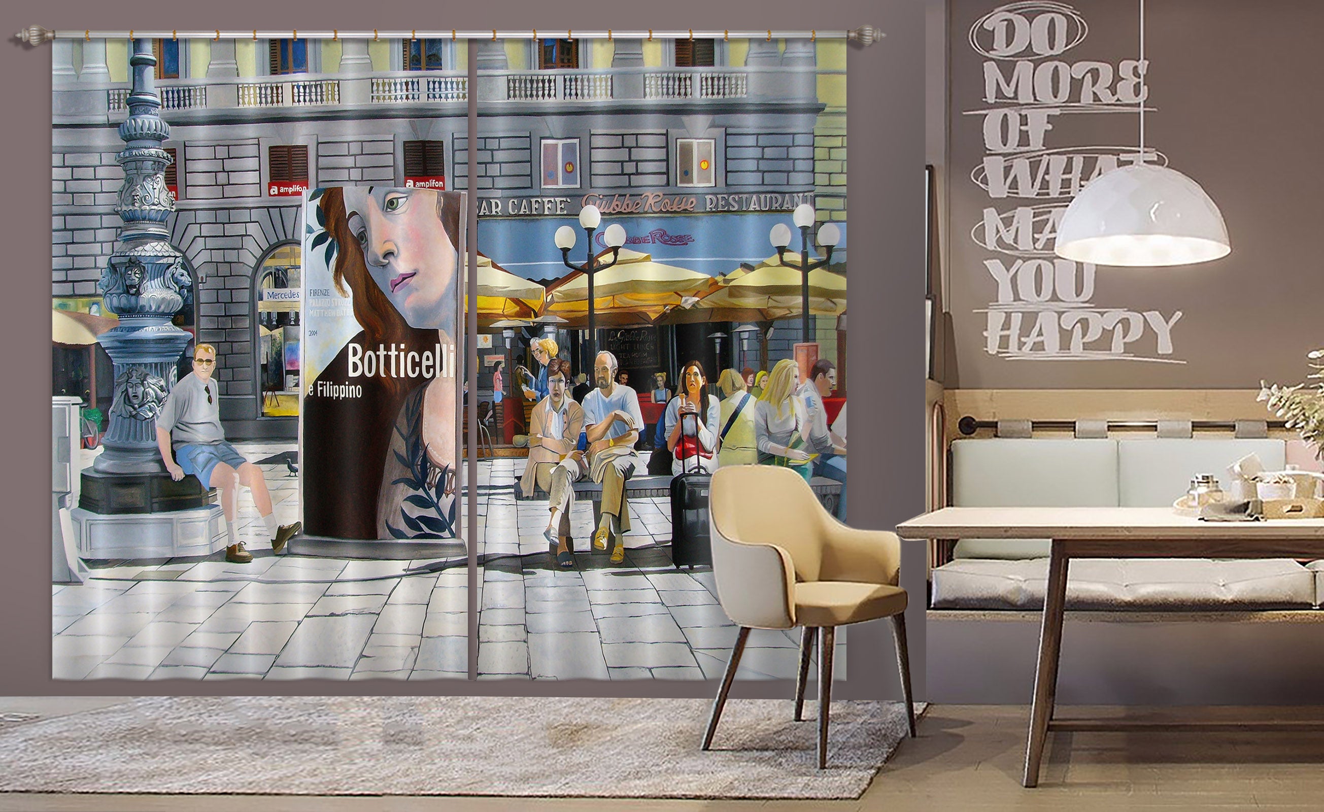 3D Street Building 11001 Matthew Holden Bates Curtain Curtains Drapes