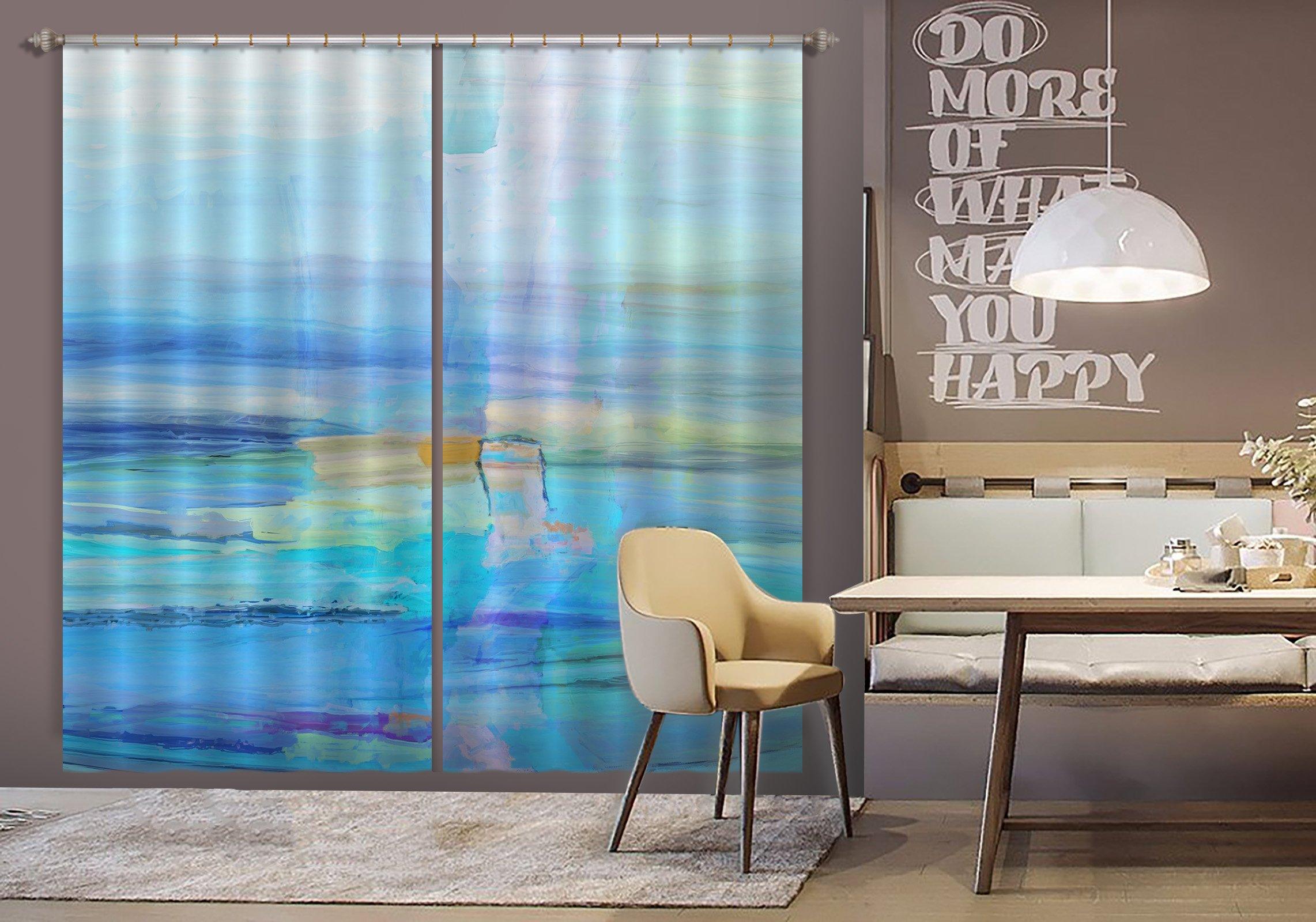 3D Blue Sea 045 Michael Tienhaara Curtain Curtains Drapes Curtains AJ Creativity Home 